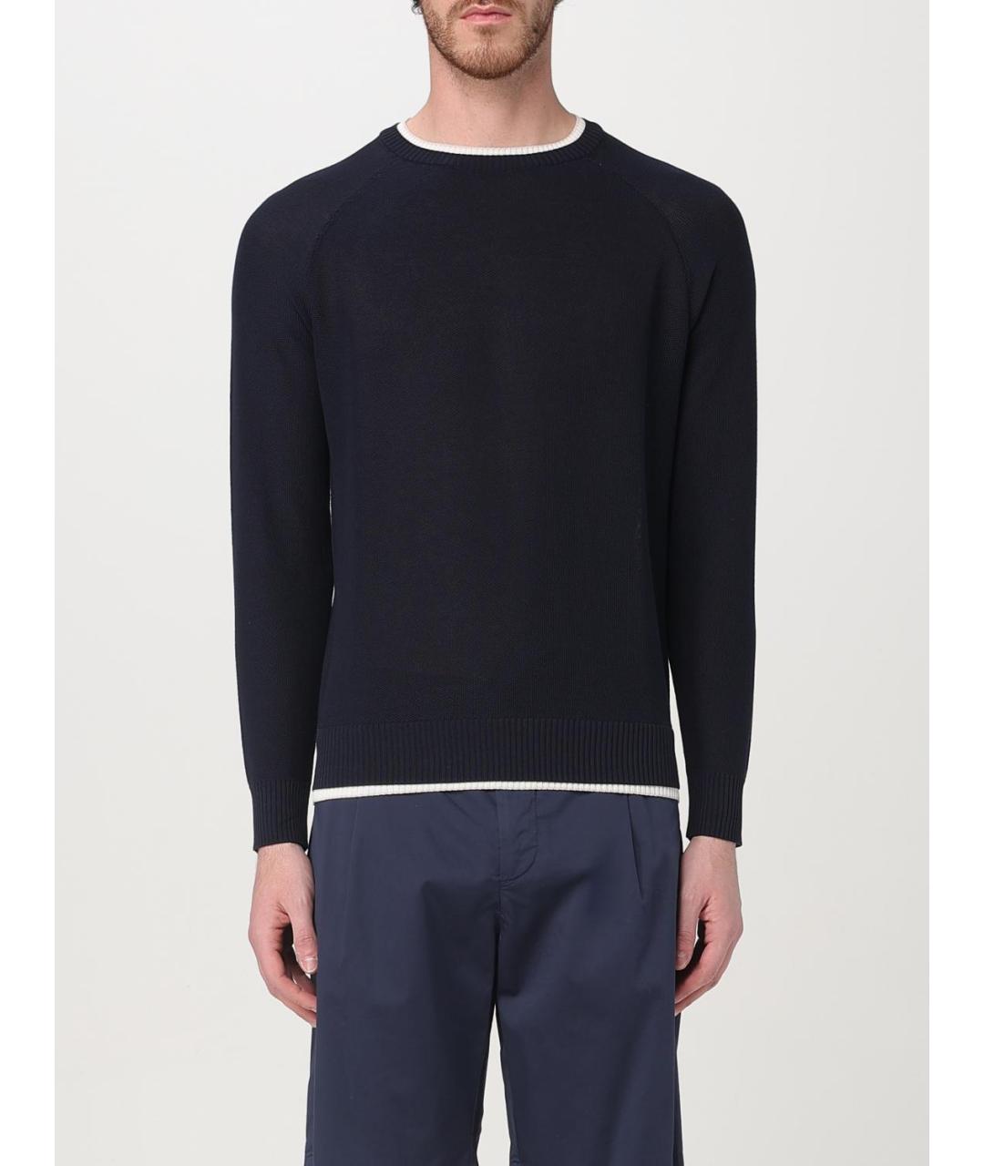 ELEVENTY Синий хлопковый джемпер / свитер, фото 5