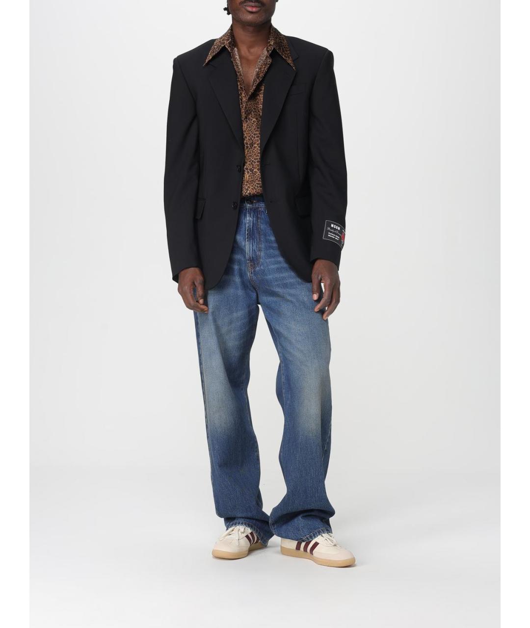 MSGM Черный шерстяной пиджак, фото 2