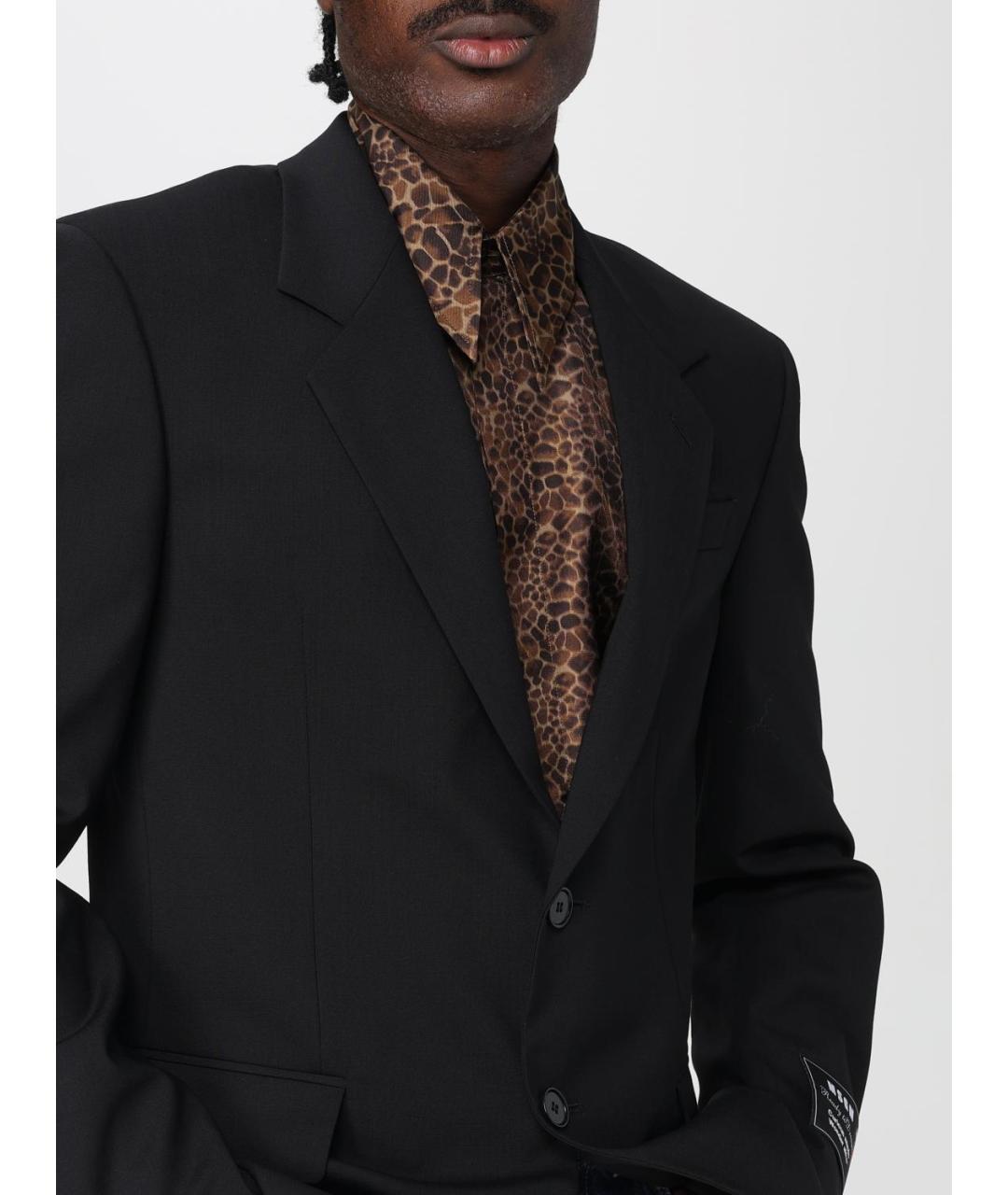 MSGM Черный шерстяной пиджак, фото 5