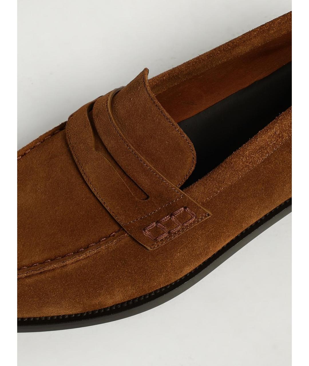 MANOLO BLAHNIK Коричневые замшевые лоферы, фото 4
