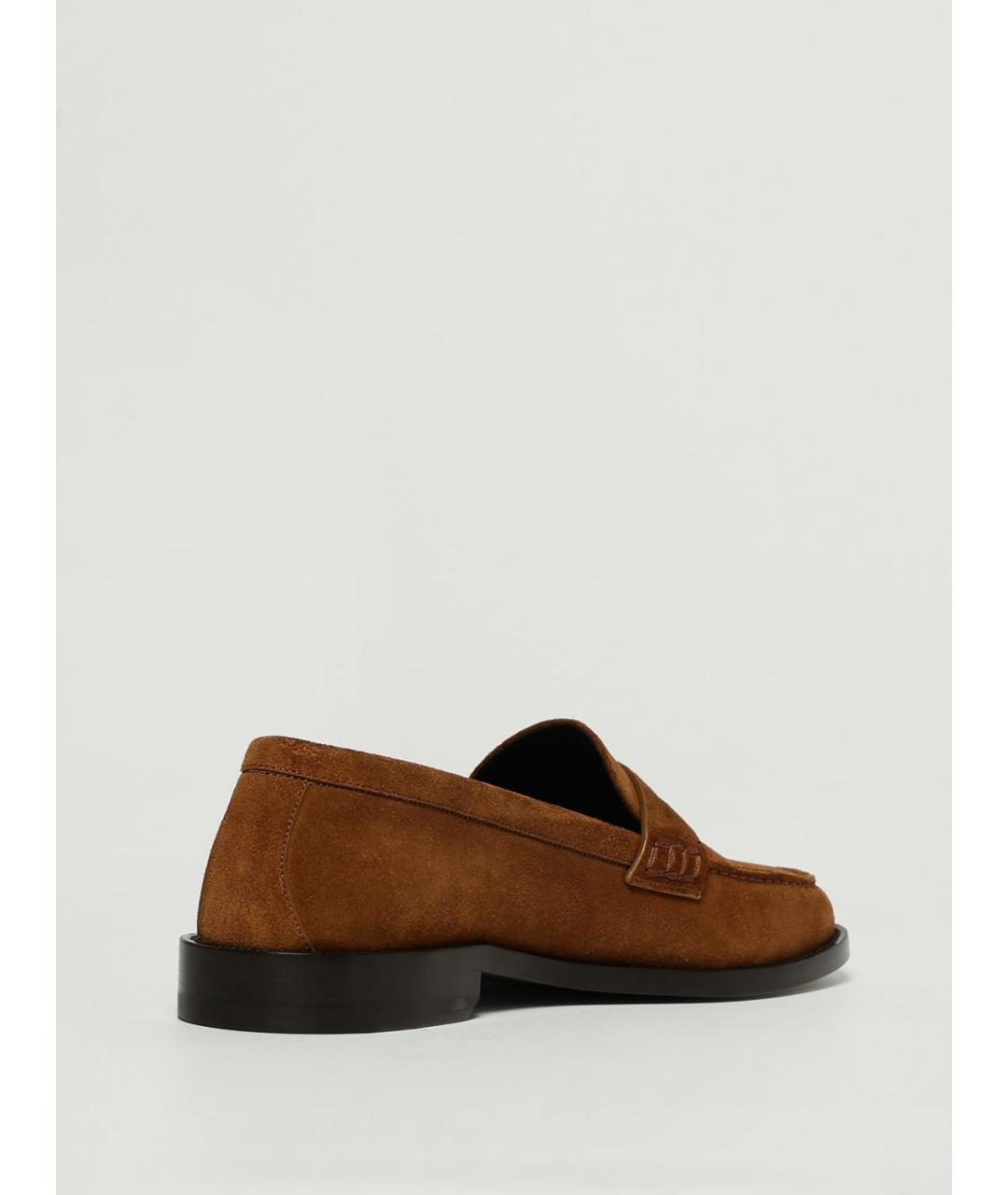 MANOLO BLAHNIK Коричневые замшевые лоферы, фото 3