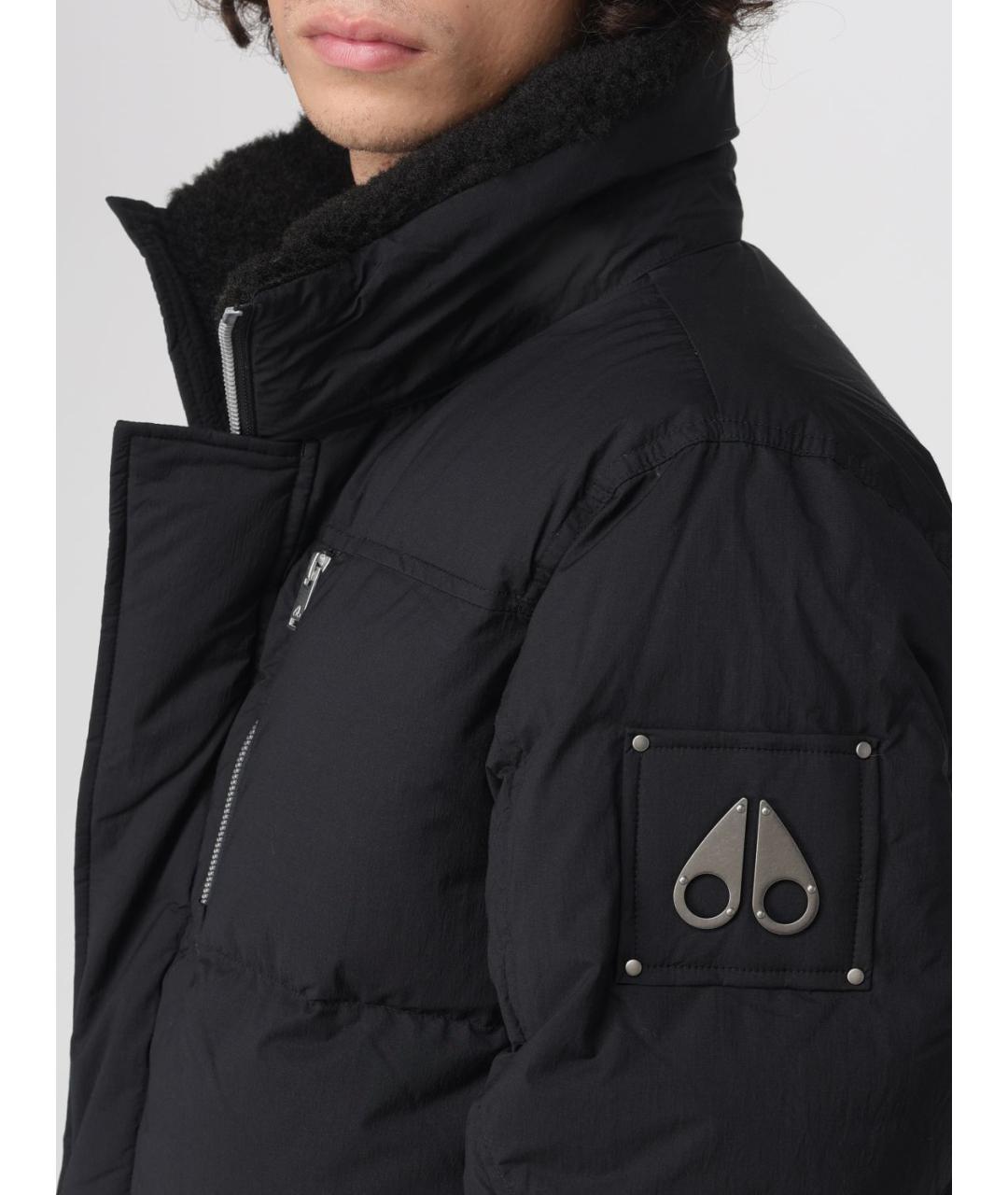 MOOSE KNUCKLES Черный полиамидовый пуховик, фото 4