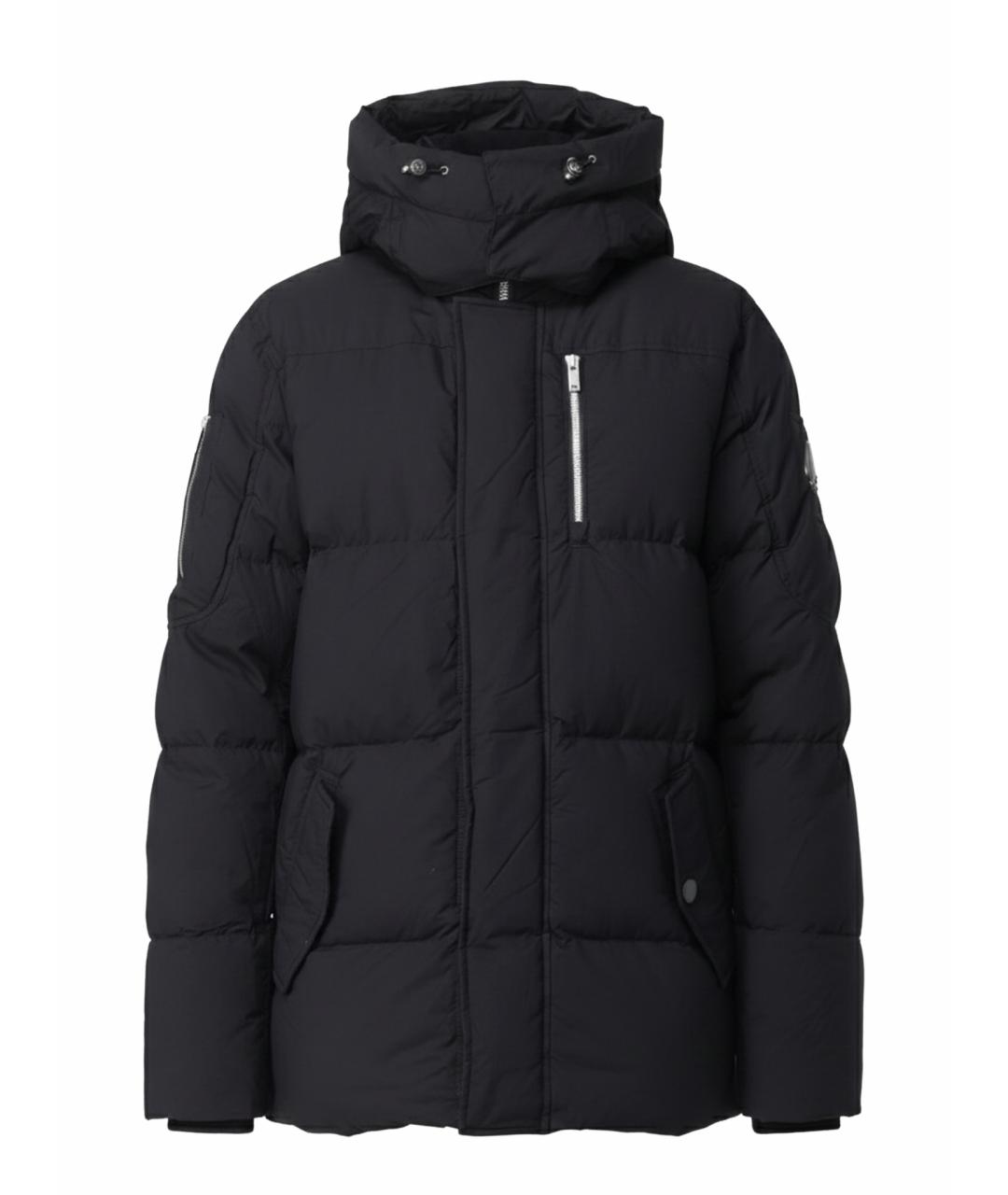 MOOSE KNUCKLES Черный полиамидовый пуховик, фото 1