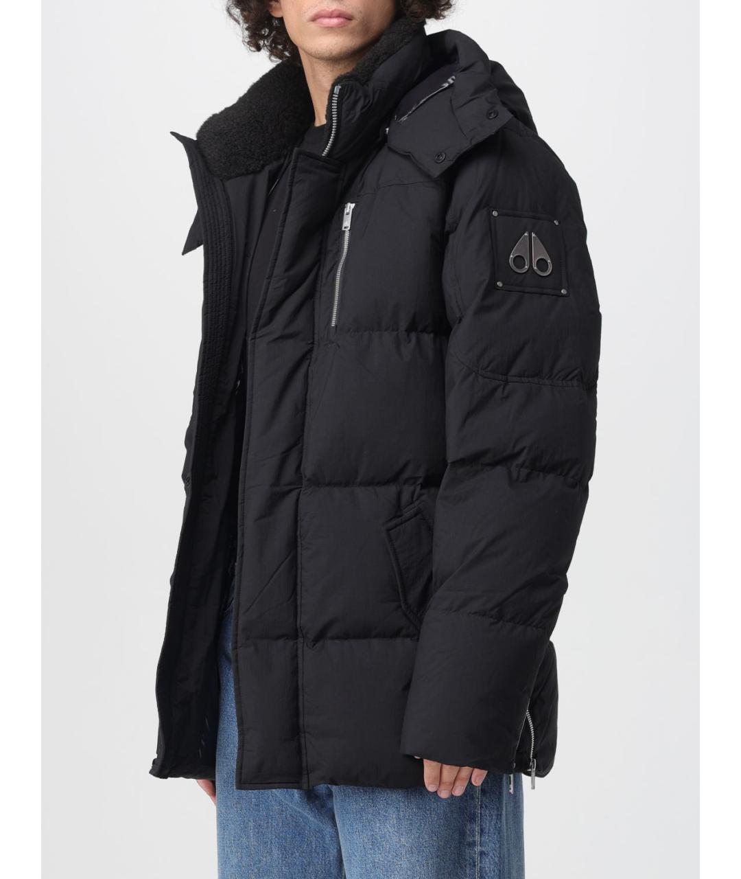 MOOSE KNUCKLES Черный полиамидовый пуховик, фото 3