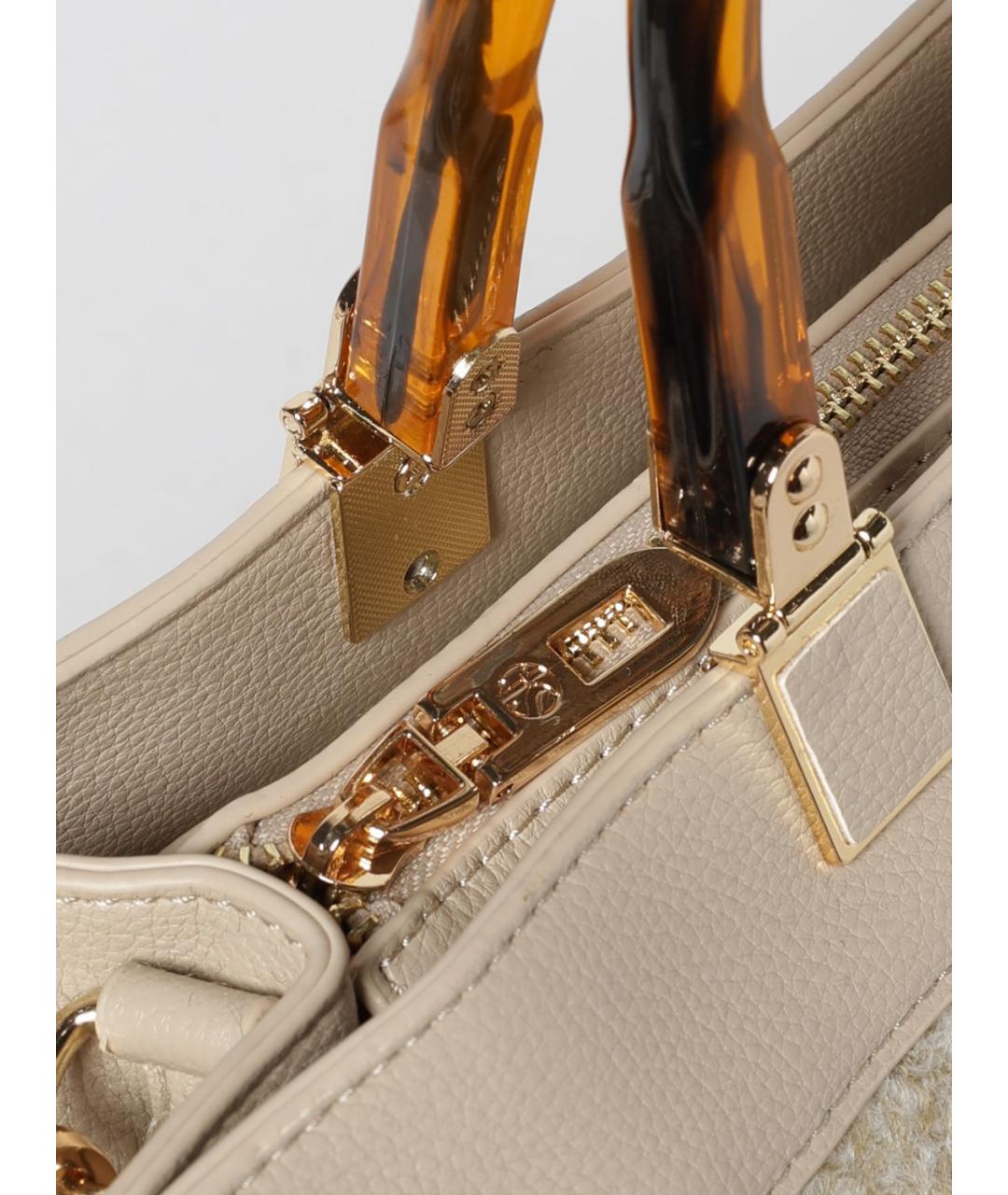 SECRET PON-PON Бежевая сумка с короткими ручками, фото 3