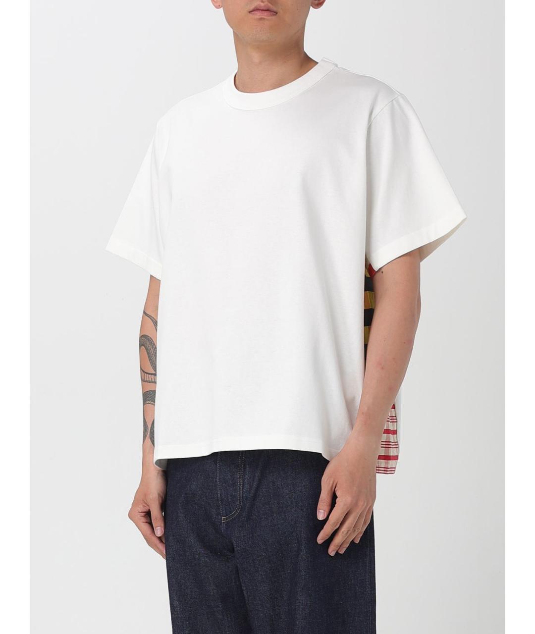 BOTTEGA VENETA Белая хлопковая футболка, фото 4