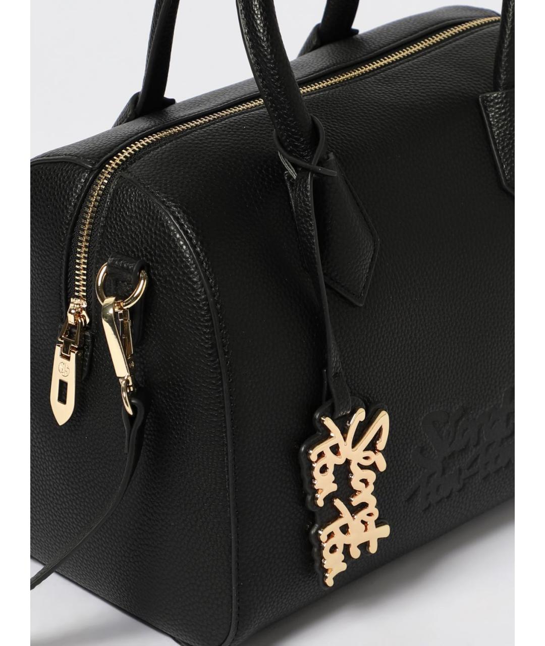 SECRET PON-PON Черная сумка с короткими ручками из искусственной кожи, фото 3