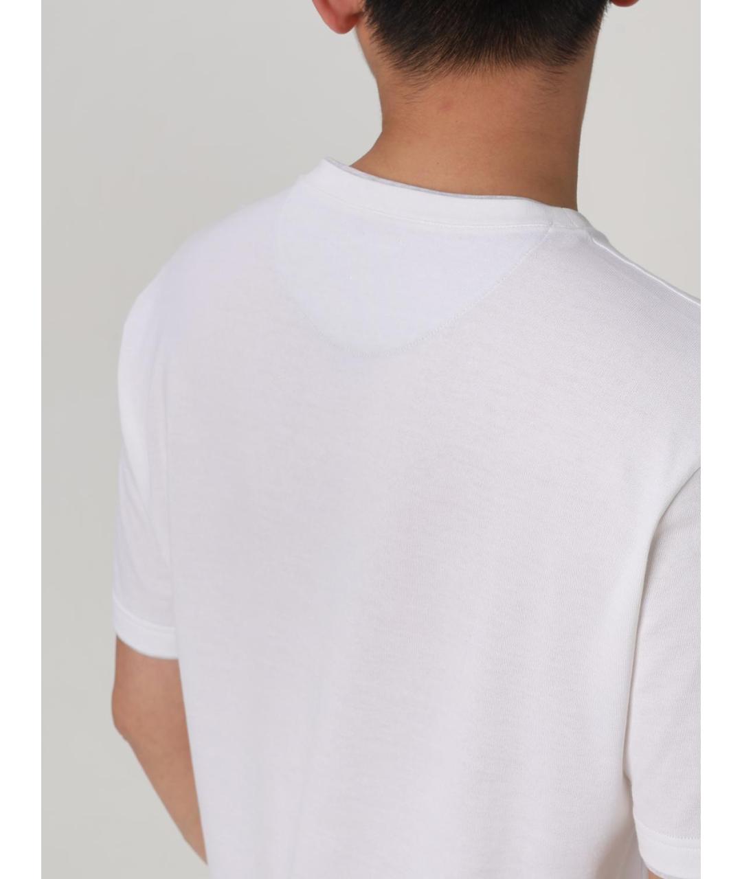 ELEVENTY Белая хлопковая футболка, фото 3