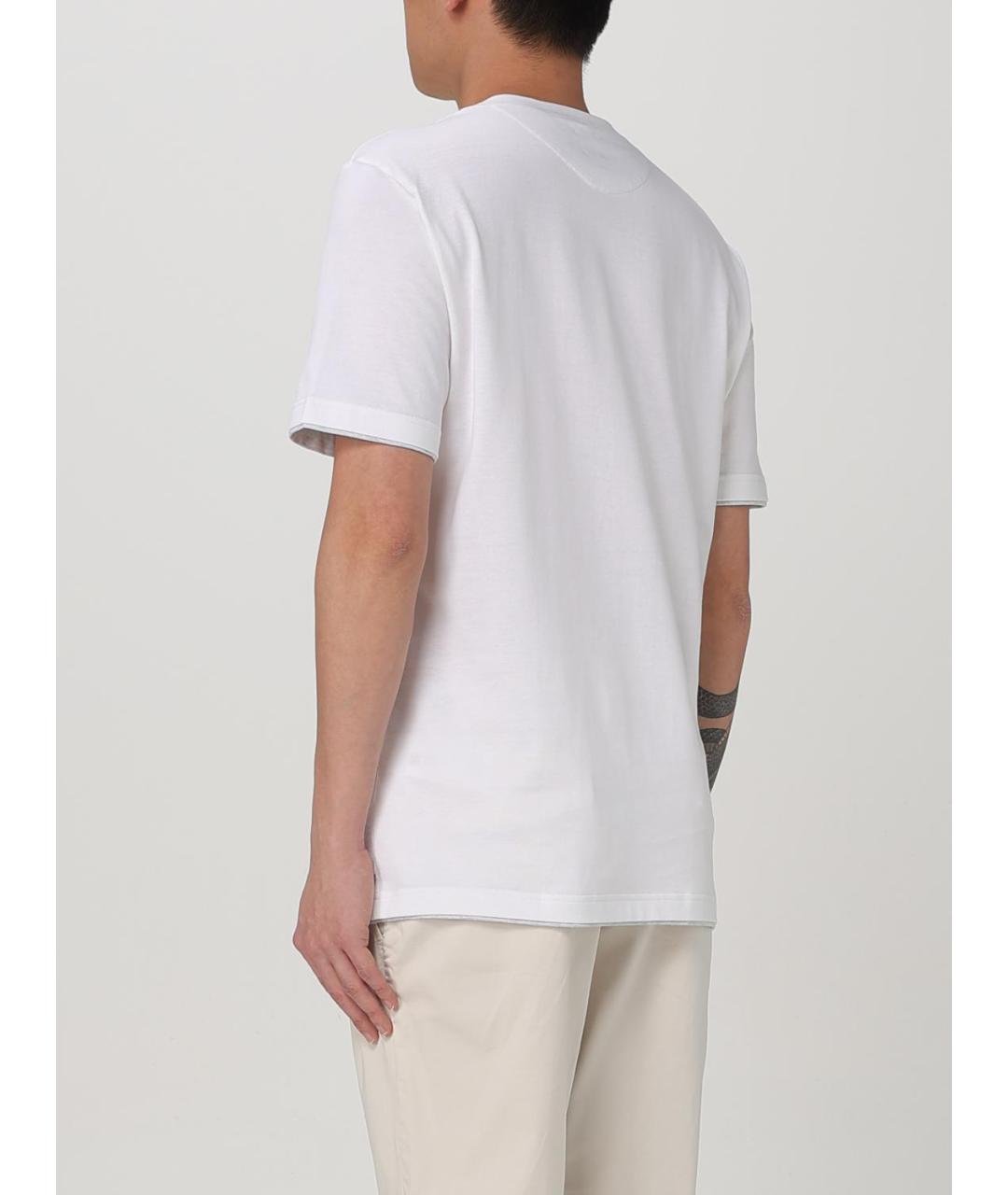 ELEVENTY Белая хлопковая футболка, фото 2