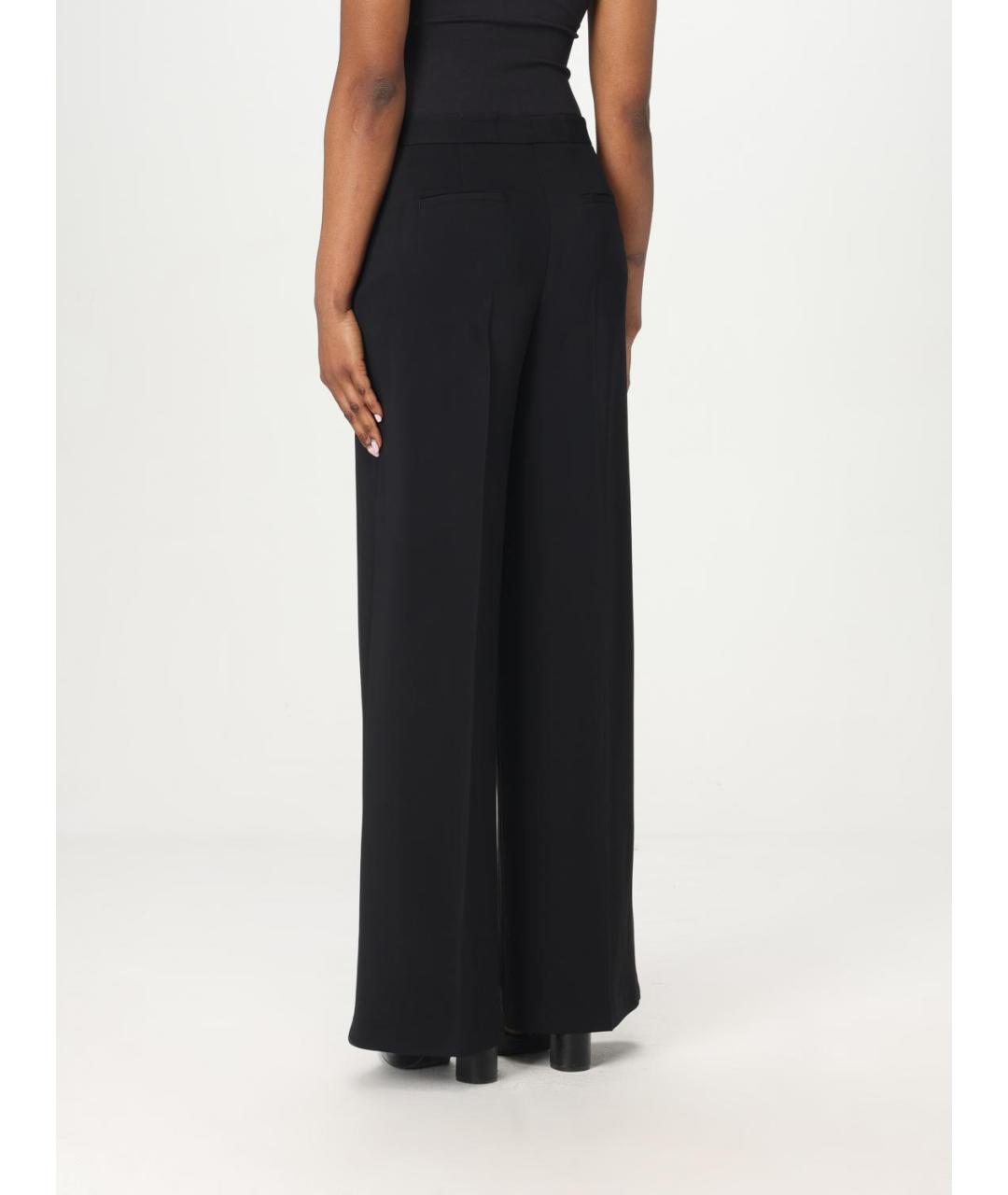 PINKO Черные вискозные прямые брюки, фото 3