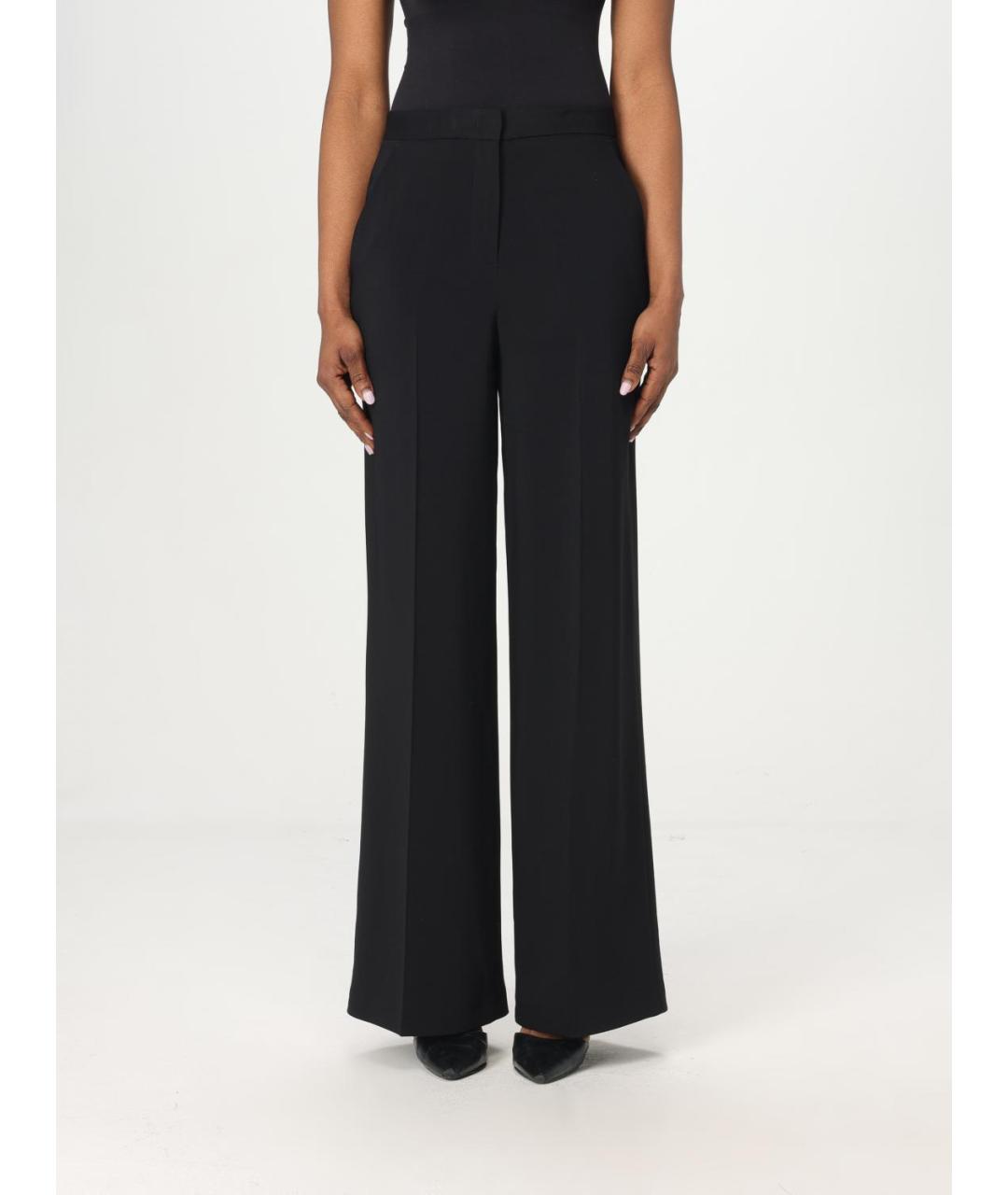 PINKO Черные вискозные прямые брюки, фото 2