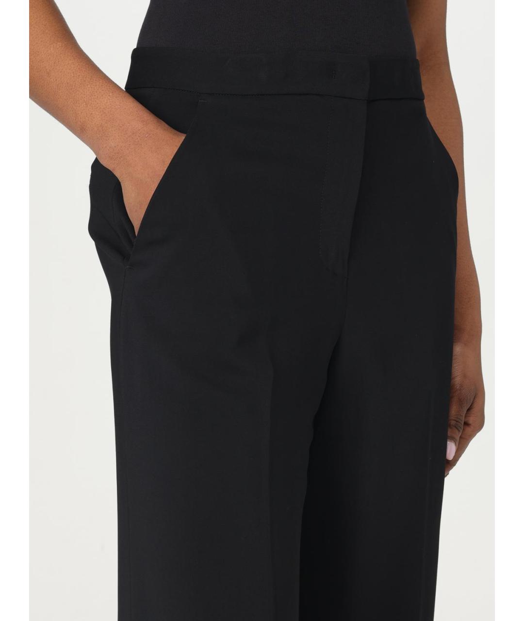 PINKO Черные вискозные прямые брюки, фото 4