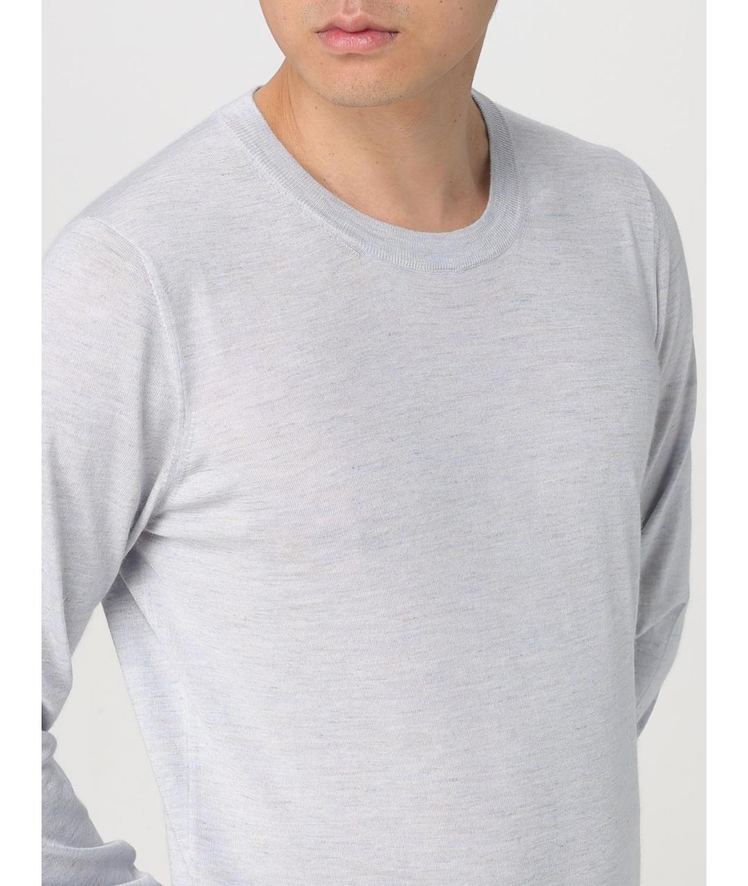 BRUNELLO CUCINELLI Голубой кашемировый джемпер / свитер, фото 5