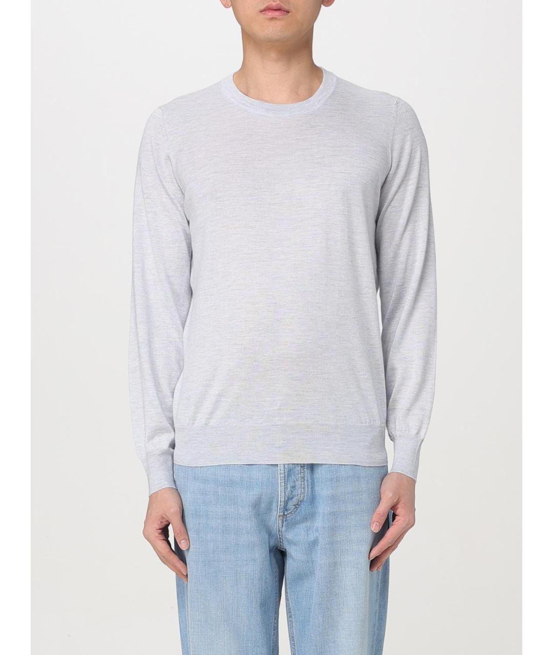 BRUNELLO CUCINELLI Голубой кашемировый джемпер / свитер, фото 6