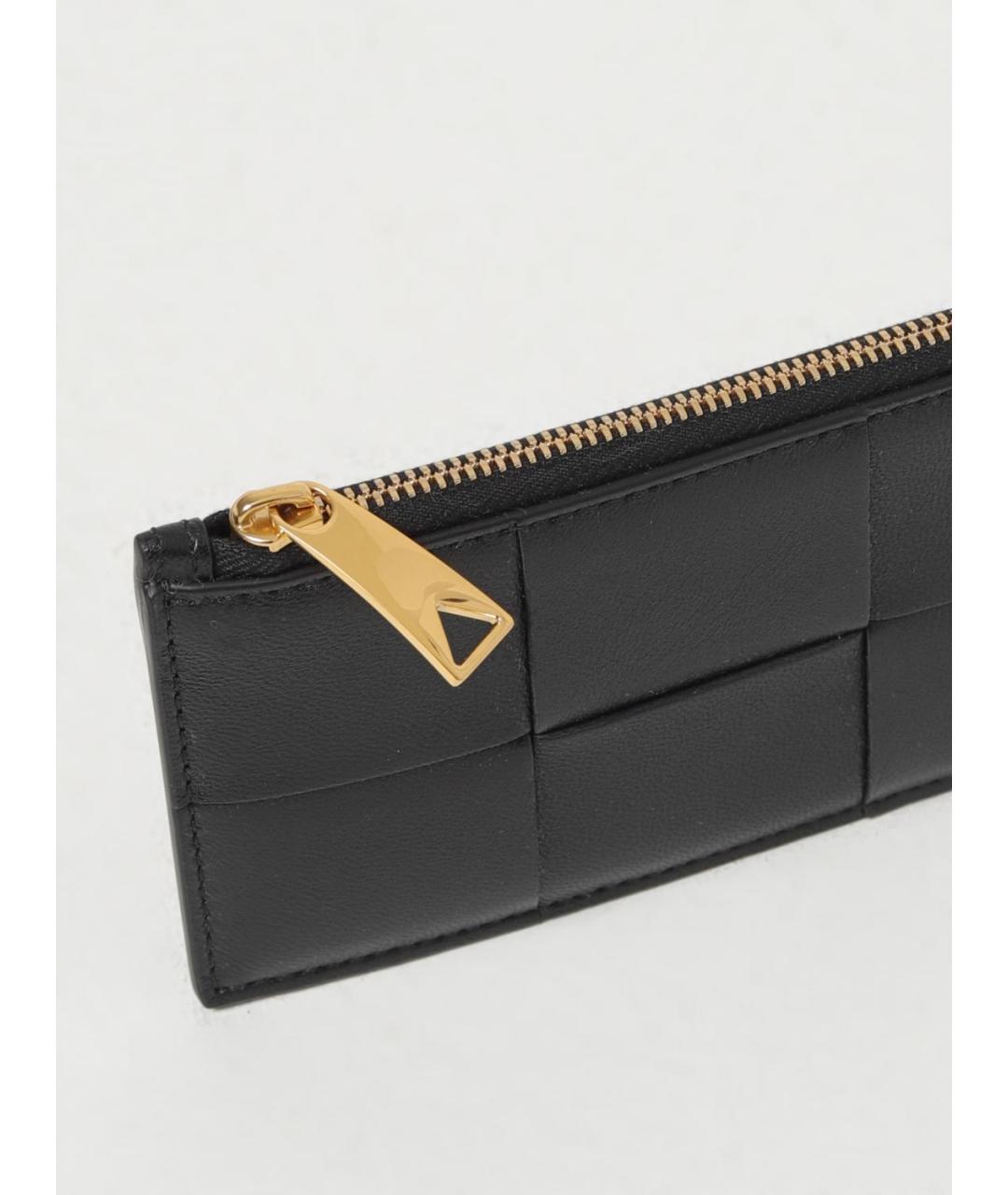 BOTTEGA VENETA Черный кожаный кошелек, фото 3