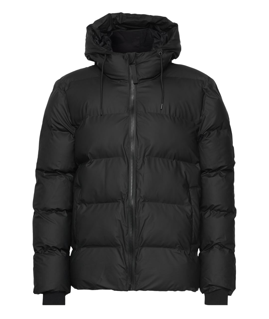 RAINS Черный полиэстеровый пуховик, фото 1