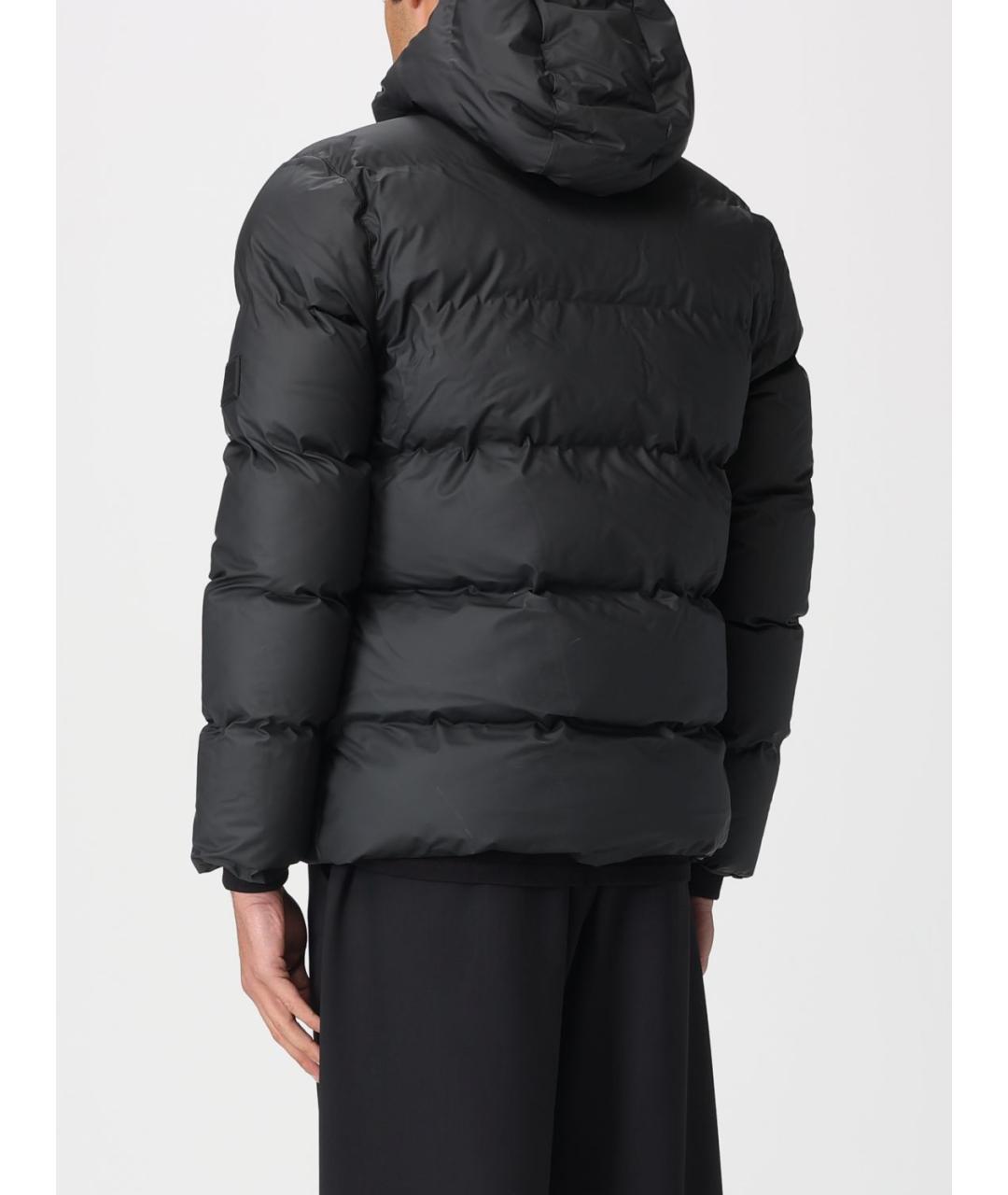 RAINS Черный полиэстеровый пуховик, фото 3