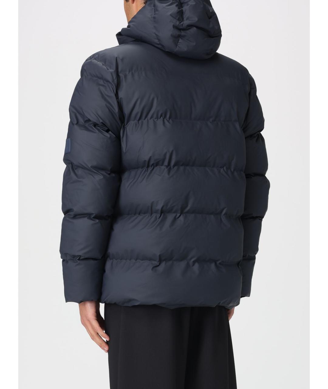 RAINS Синяя полиэстеровая куртка, фото 2