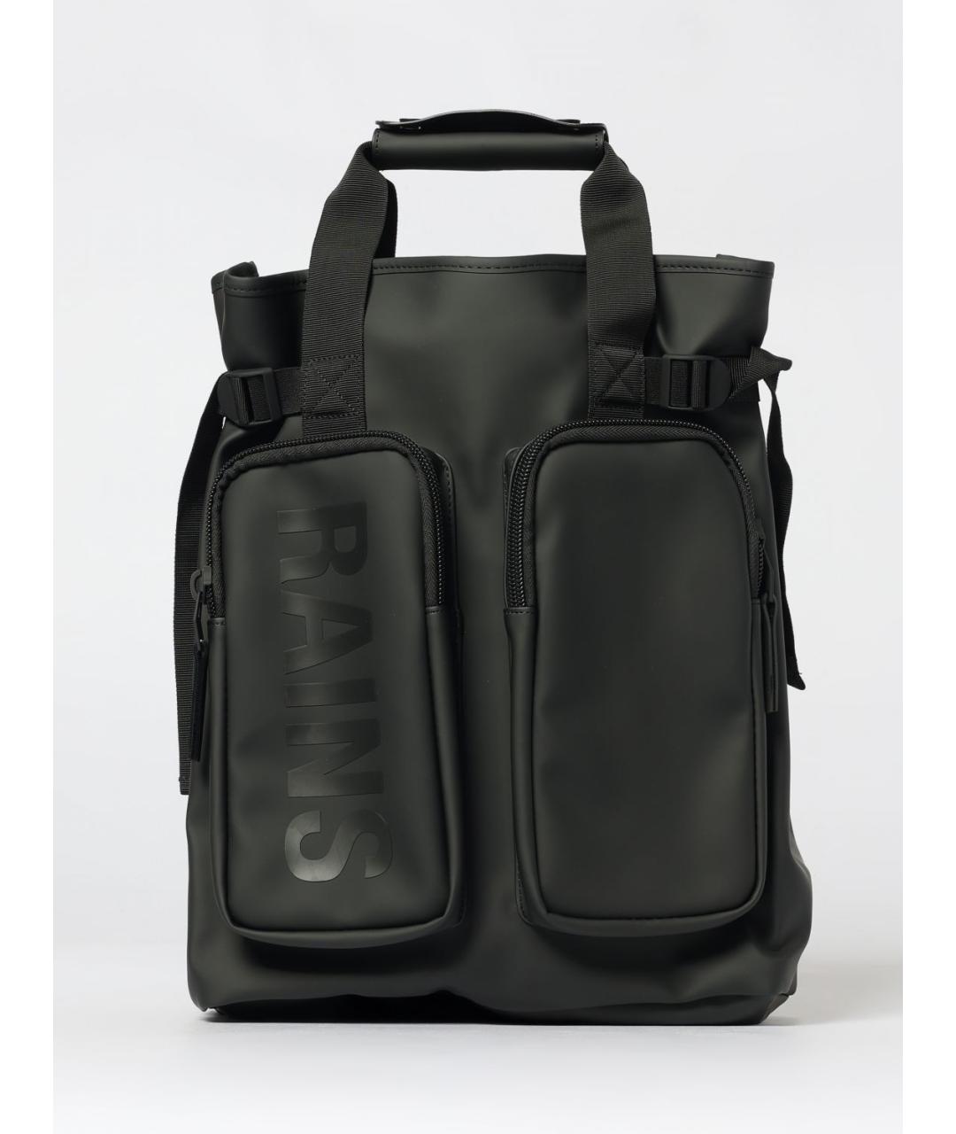 RAINS Черный рюкзак, фото 5