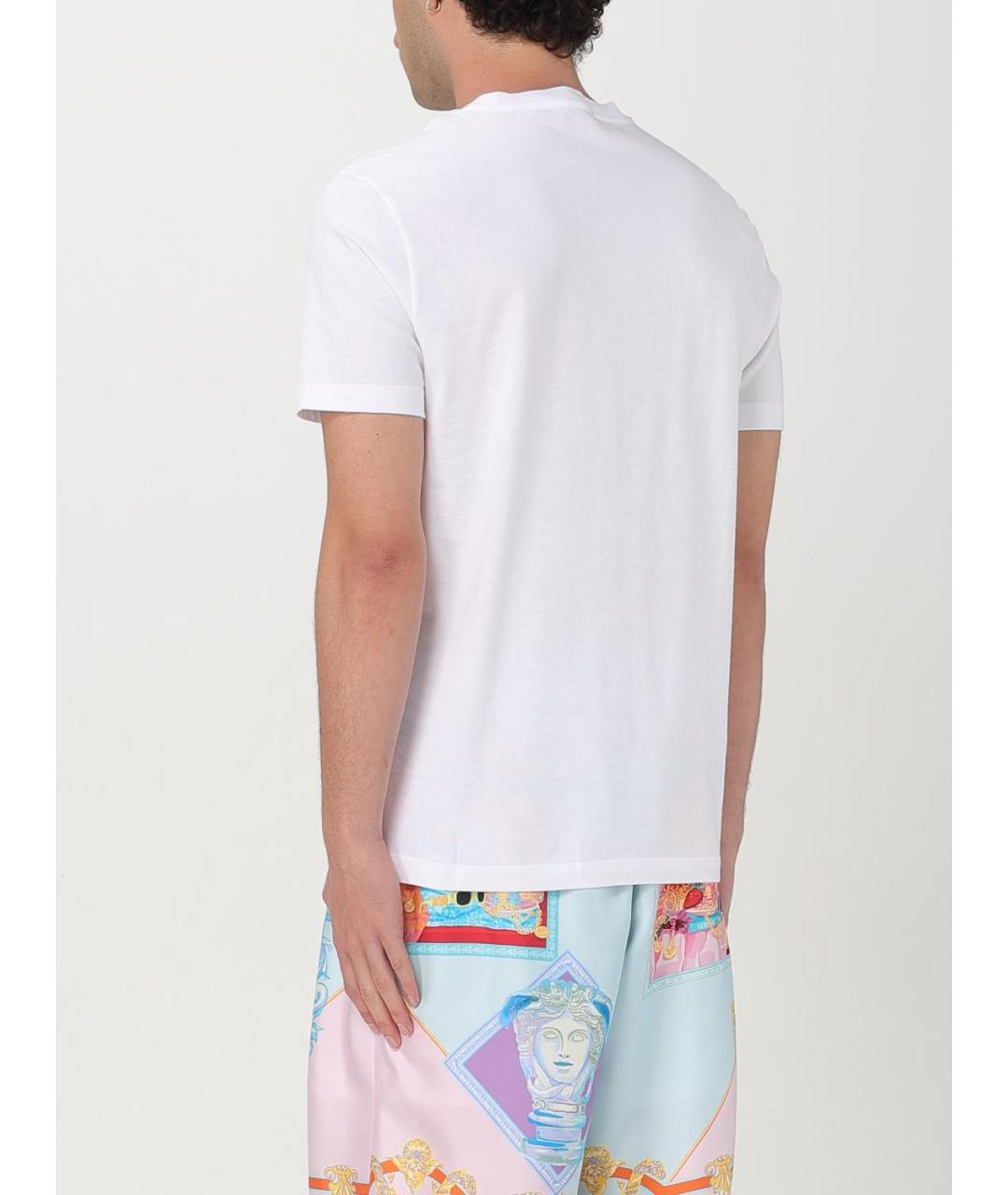 VERSACE Белая хлопковая футболка, фото 3