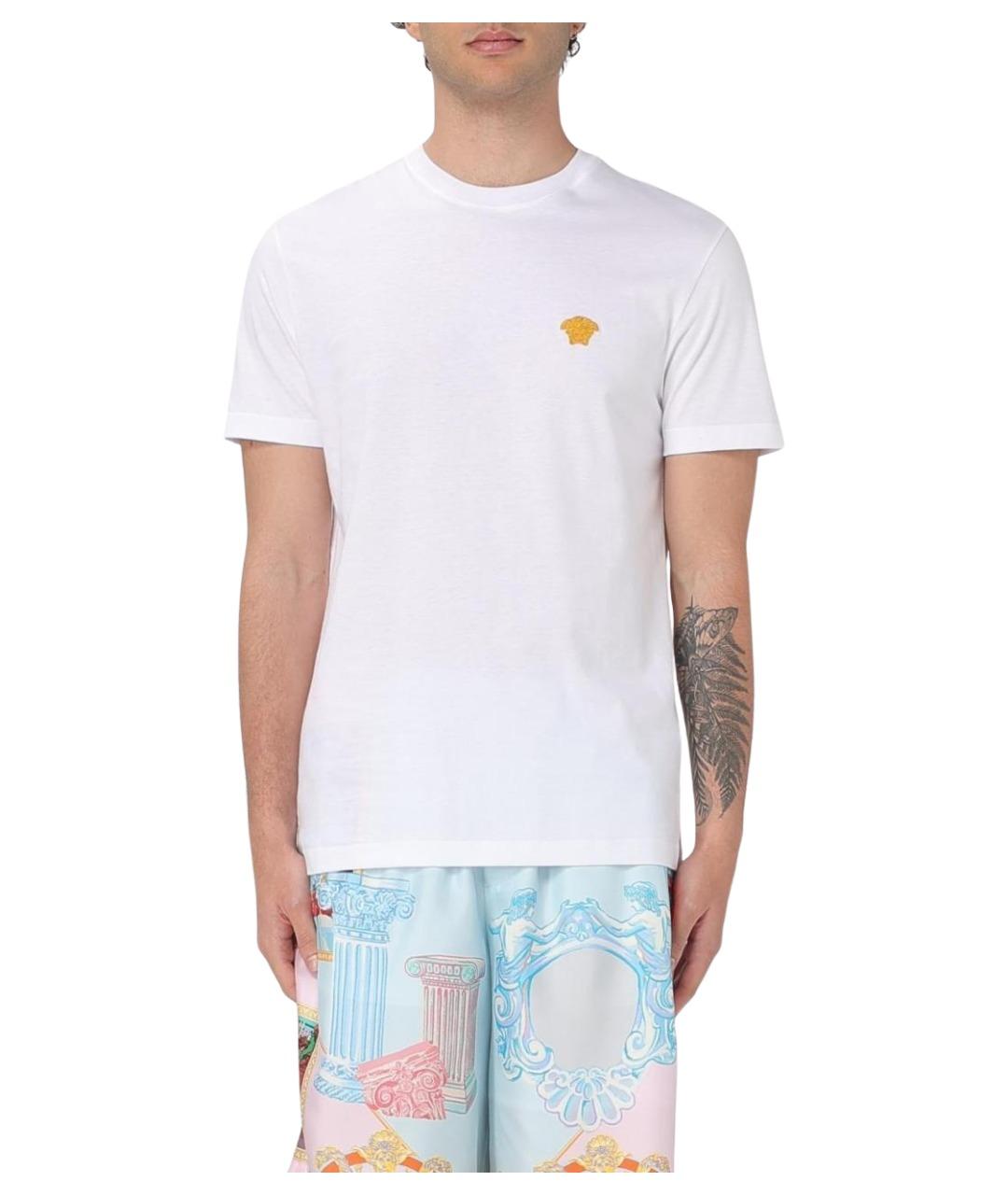 VERSACE Белая хлопковая футболка, фото 1