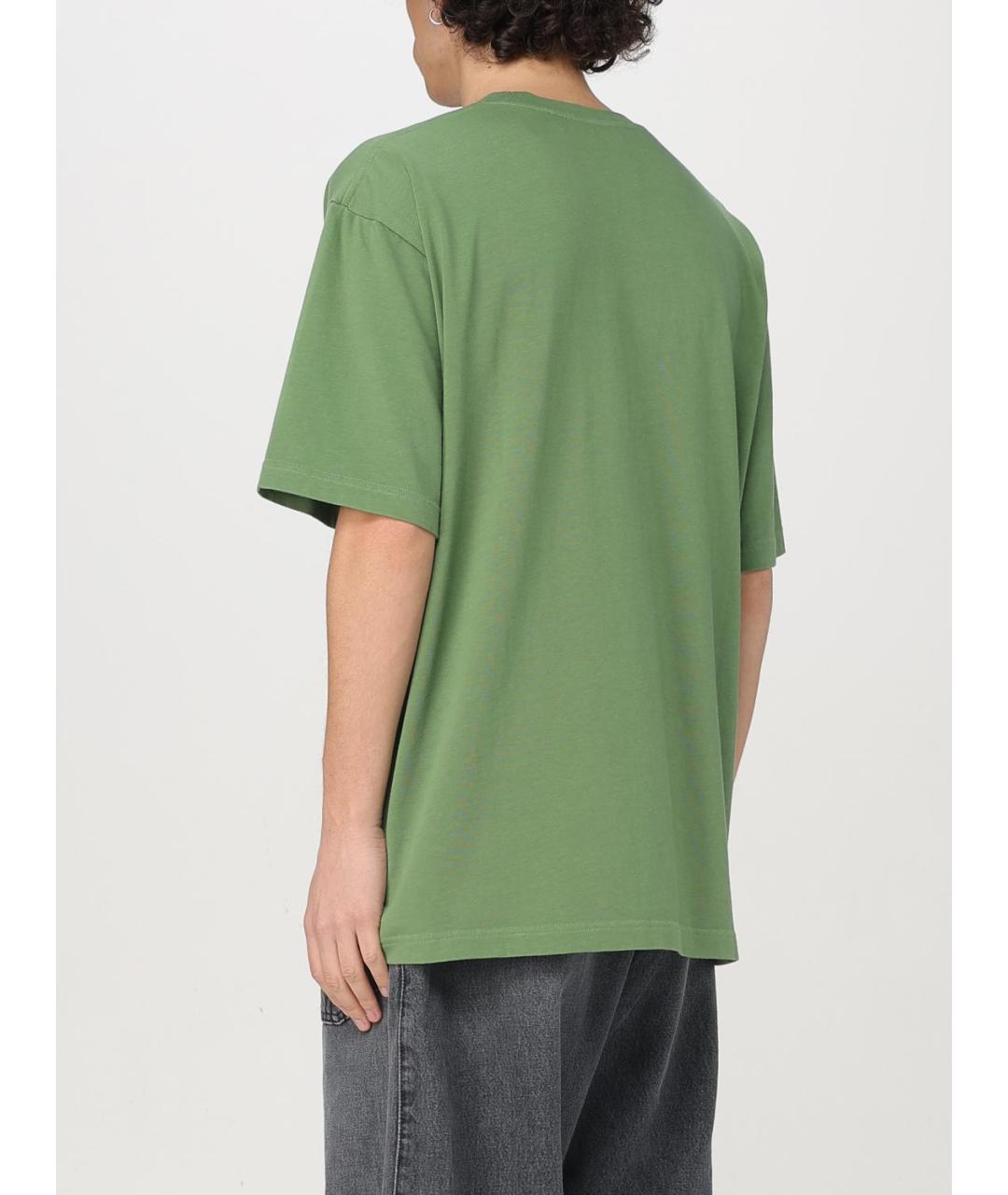 J.W.ANDERSON Зеленая хлопковая футболка, фото 4