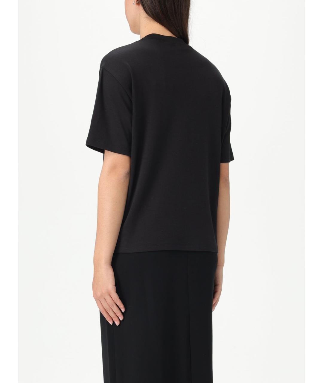 THEORY Черная хлопковая футболка, фото 2