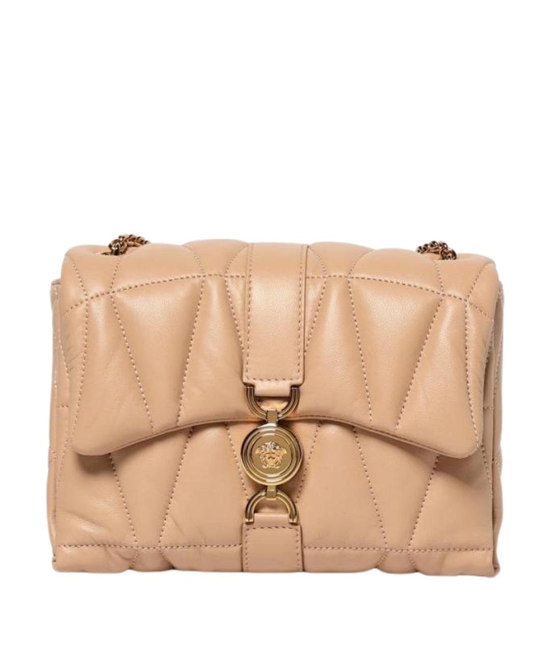 VERSACE Бежевая кожаная сумка через плечо, фото 1