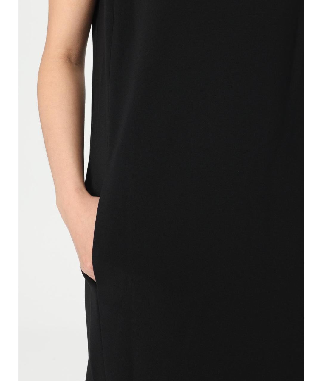 THEORY Черное ацетатное повседневное платье, фото 3