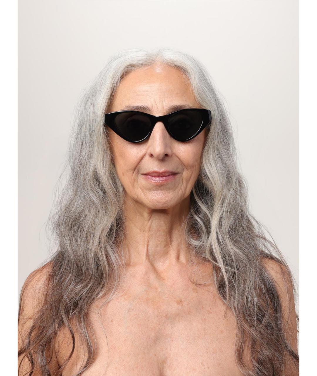 SAINT LAURENT Черные пластиковые солнцезащитные очки, фото 2