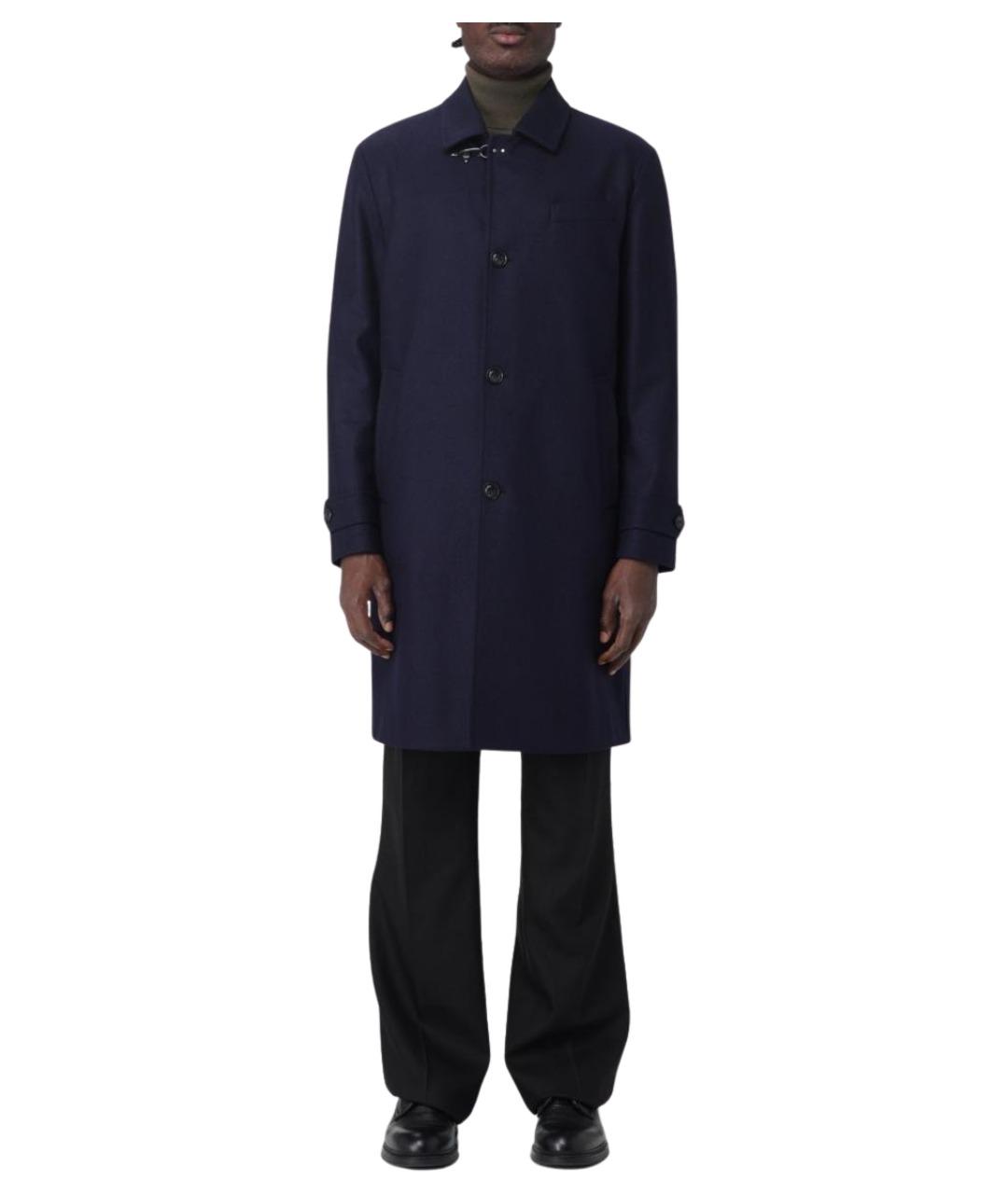 FAY Синее шерстяное пальто, фото 1