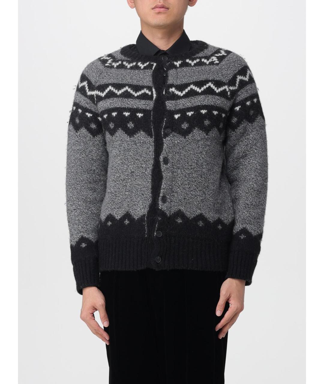 ANTONIO MARRAS Серый шерстяной кардиган, фото 2