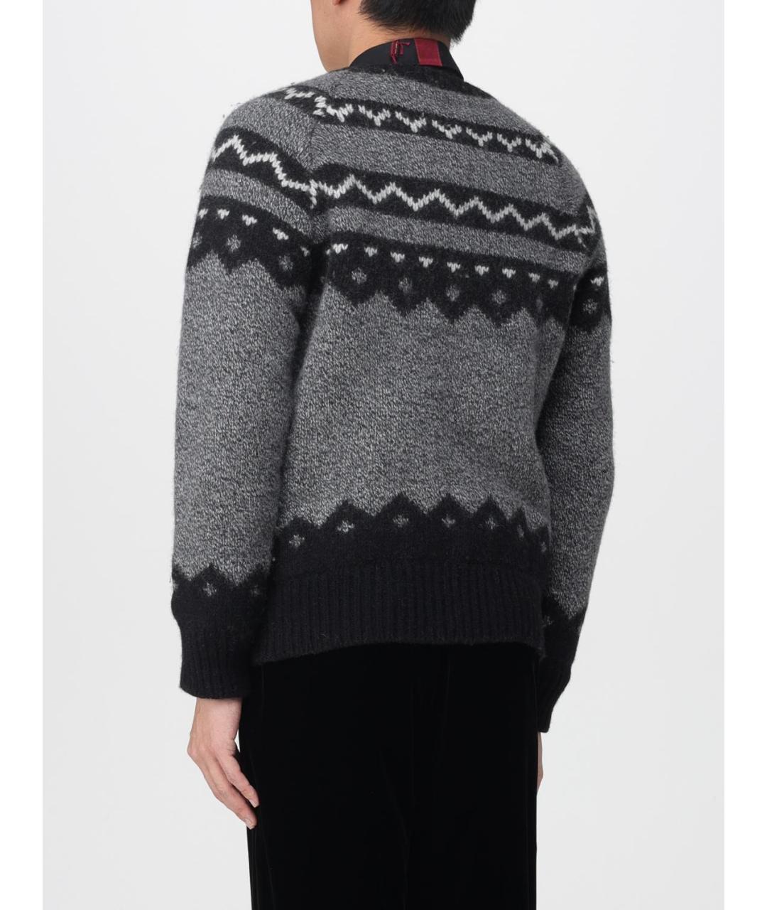 ANTONIO MARRAS Серый шерстяной кардиган, фото 4