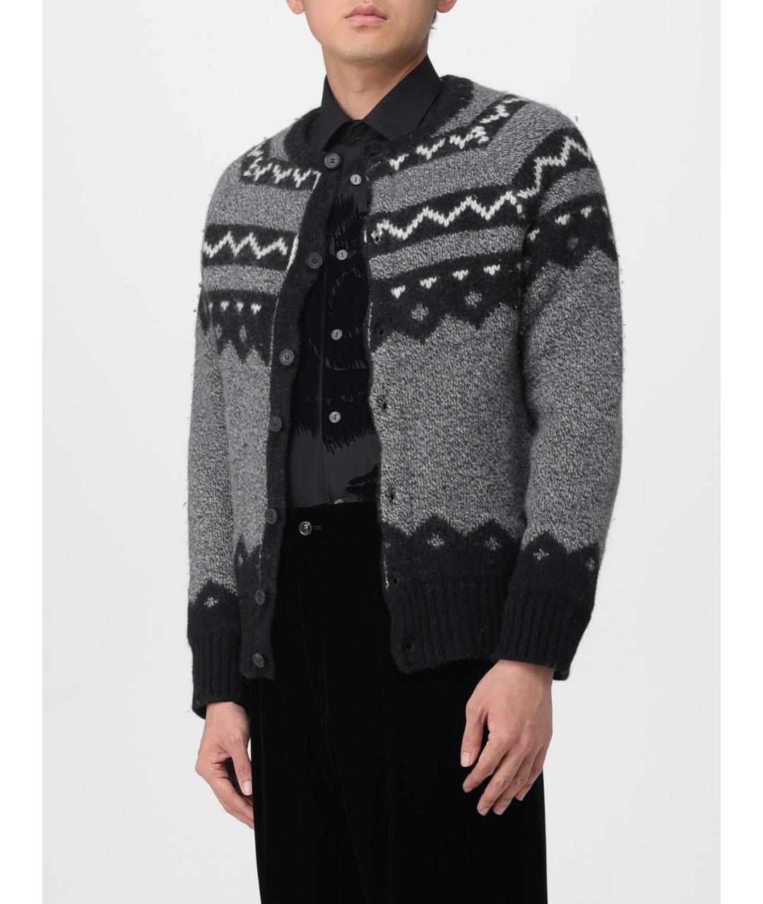 ANTONIO MARRAS Серый шерстяной кардиган, фото 5