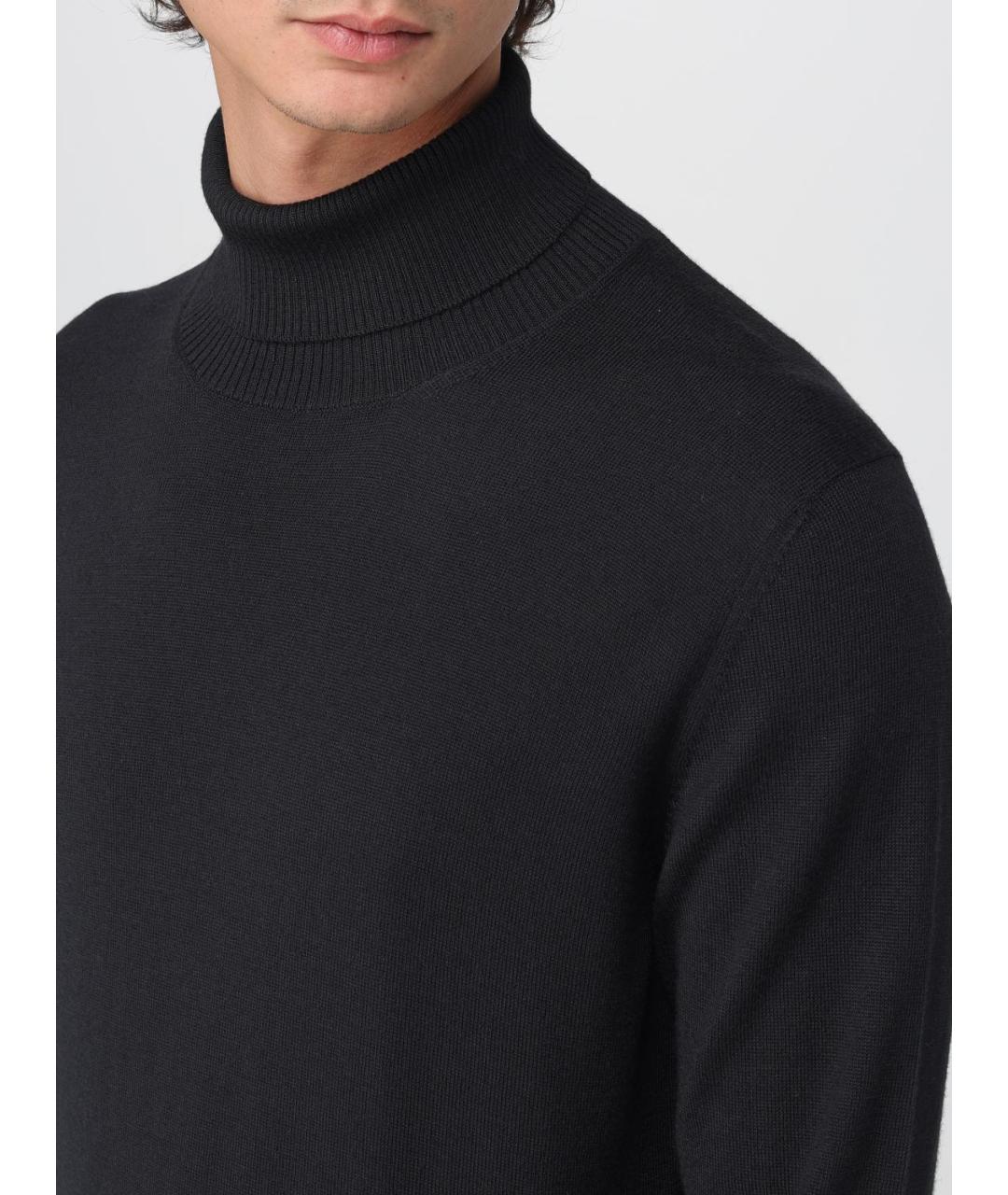 FAY Черная шерстяная водолазка, фото 3