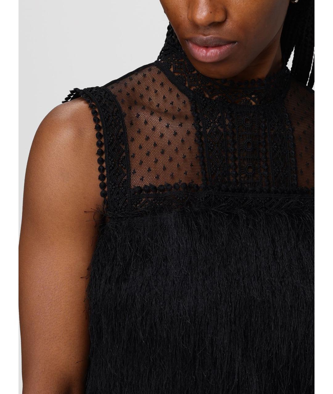 TWIN-SET Черное полиэстеровое платье, фото 3