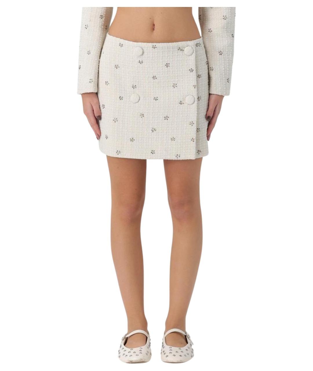 TWIN-SET Бежевая полиэстеровая юбка мини, фото 1