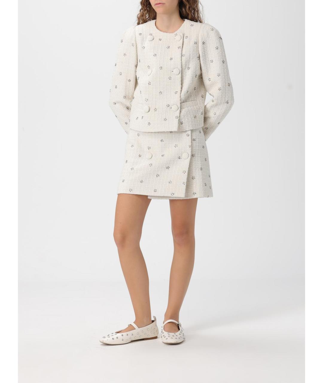 TWIN-SET Бежевая полиэстеровая юбка мини, фото 2