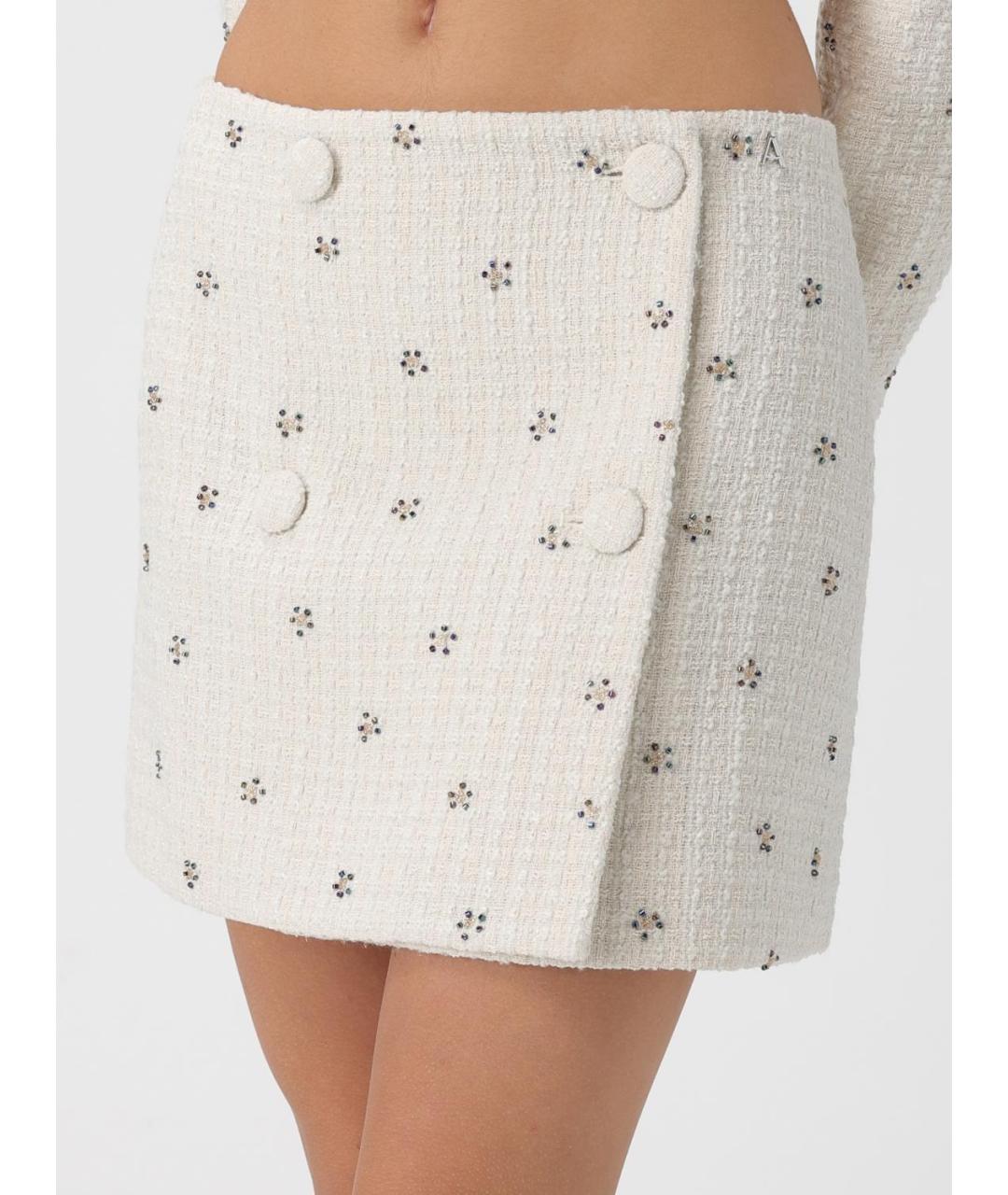 TWIN-SET Бежевая полиэстеровая юбка мини, фото 4