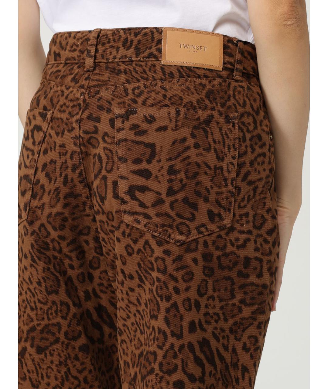 TWIN-SET Мульти хлопковые прямые джинсы, фото 3