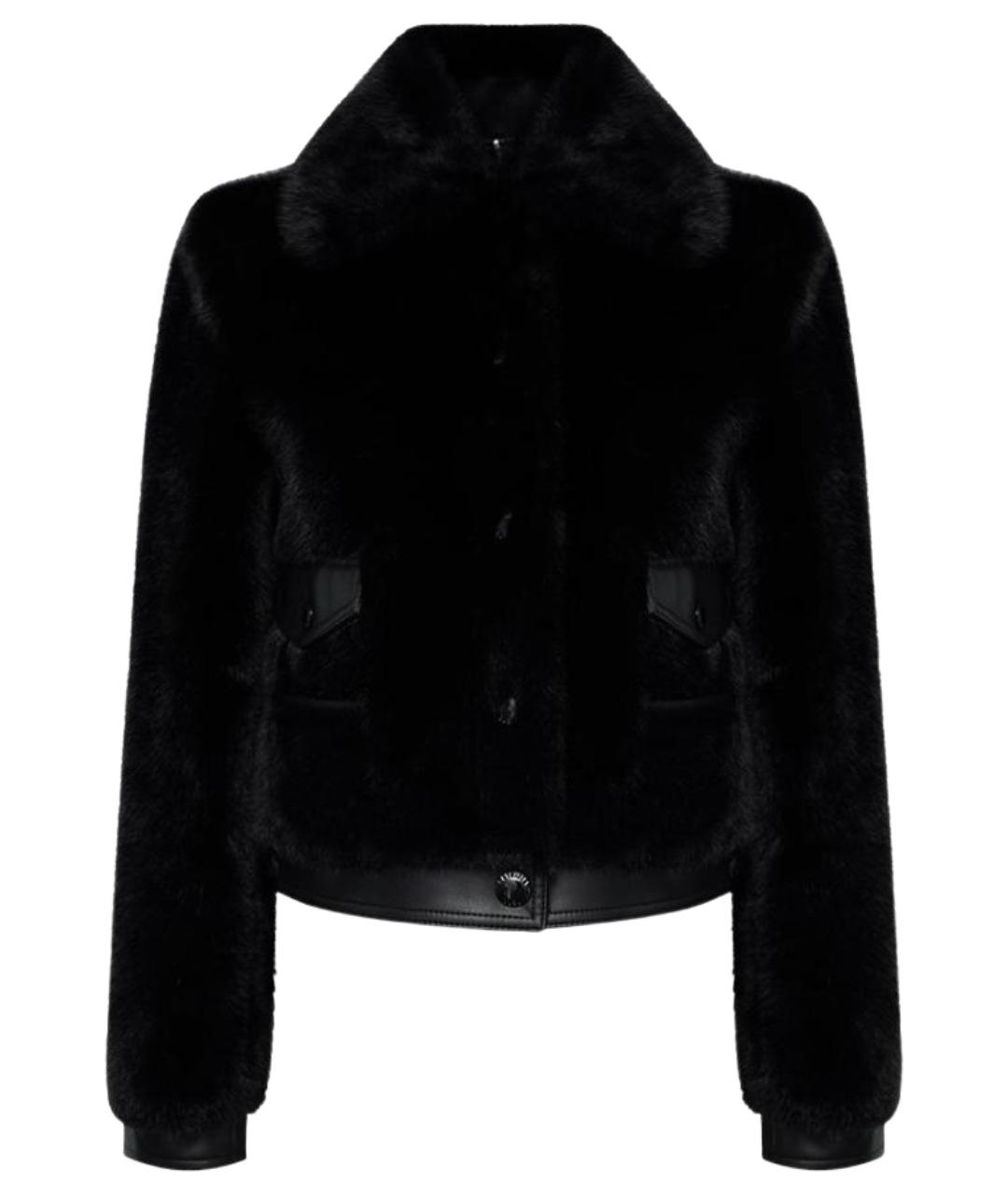 PATRIZIA PEPE Черная полиэстеровая шуба, фото 1