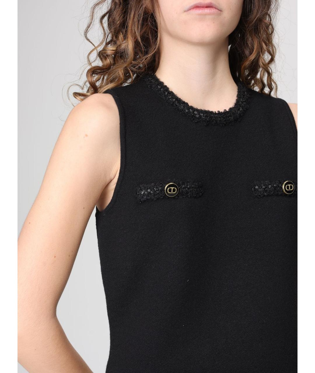 TWIN-SET Черное вискозное повседневное платье, фото 3