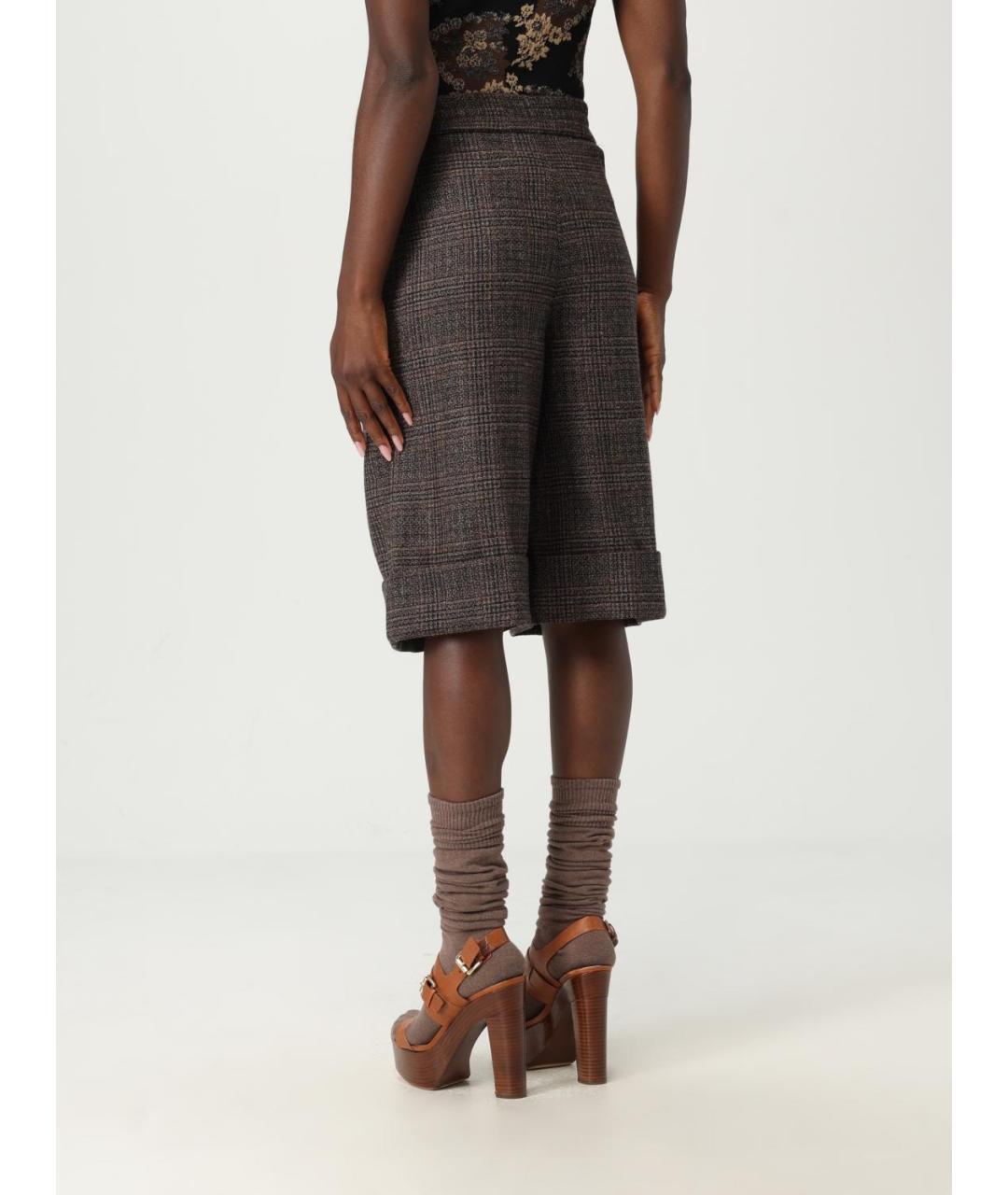 ANTONIO MARRAS Коричневые вискозные шорты, фото 3