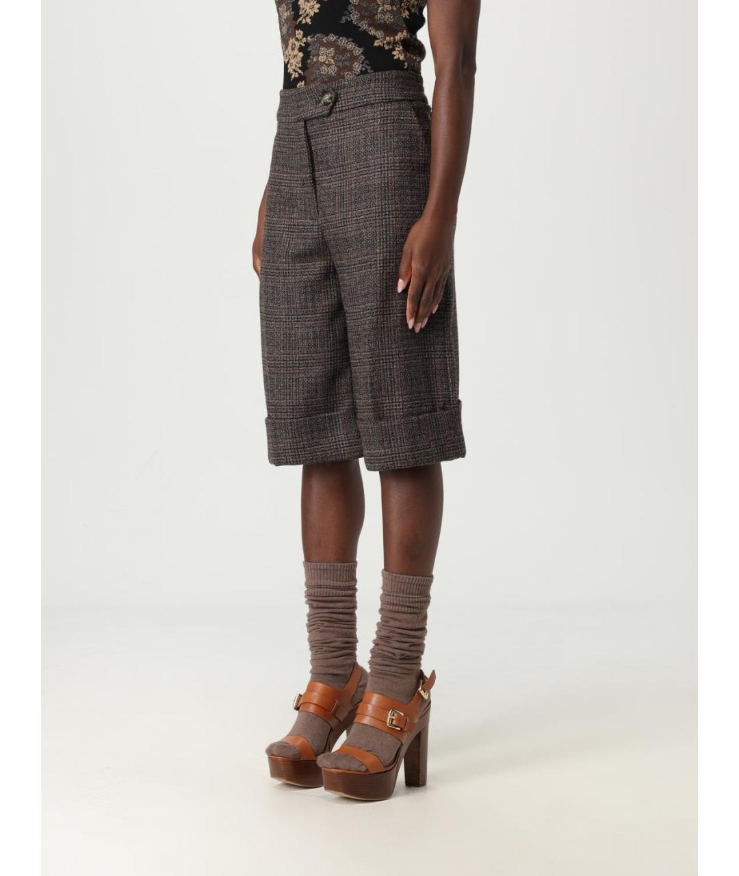 ANTONIO MARRAS Коричневые вискозные шорты, фото 4