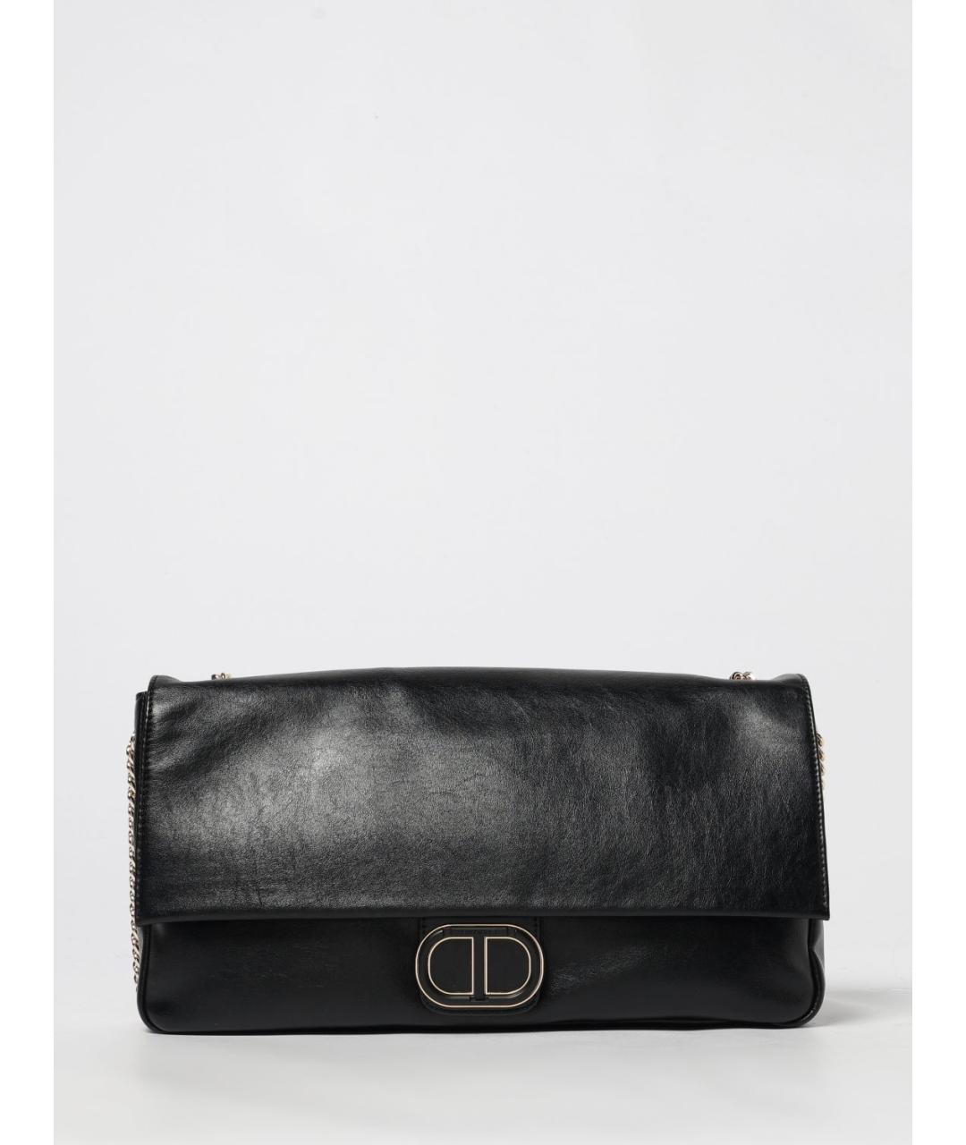 TWIN-SET Черная сумка через плечо из искусственной кожи, фото 4