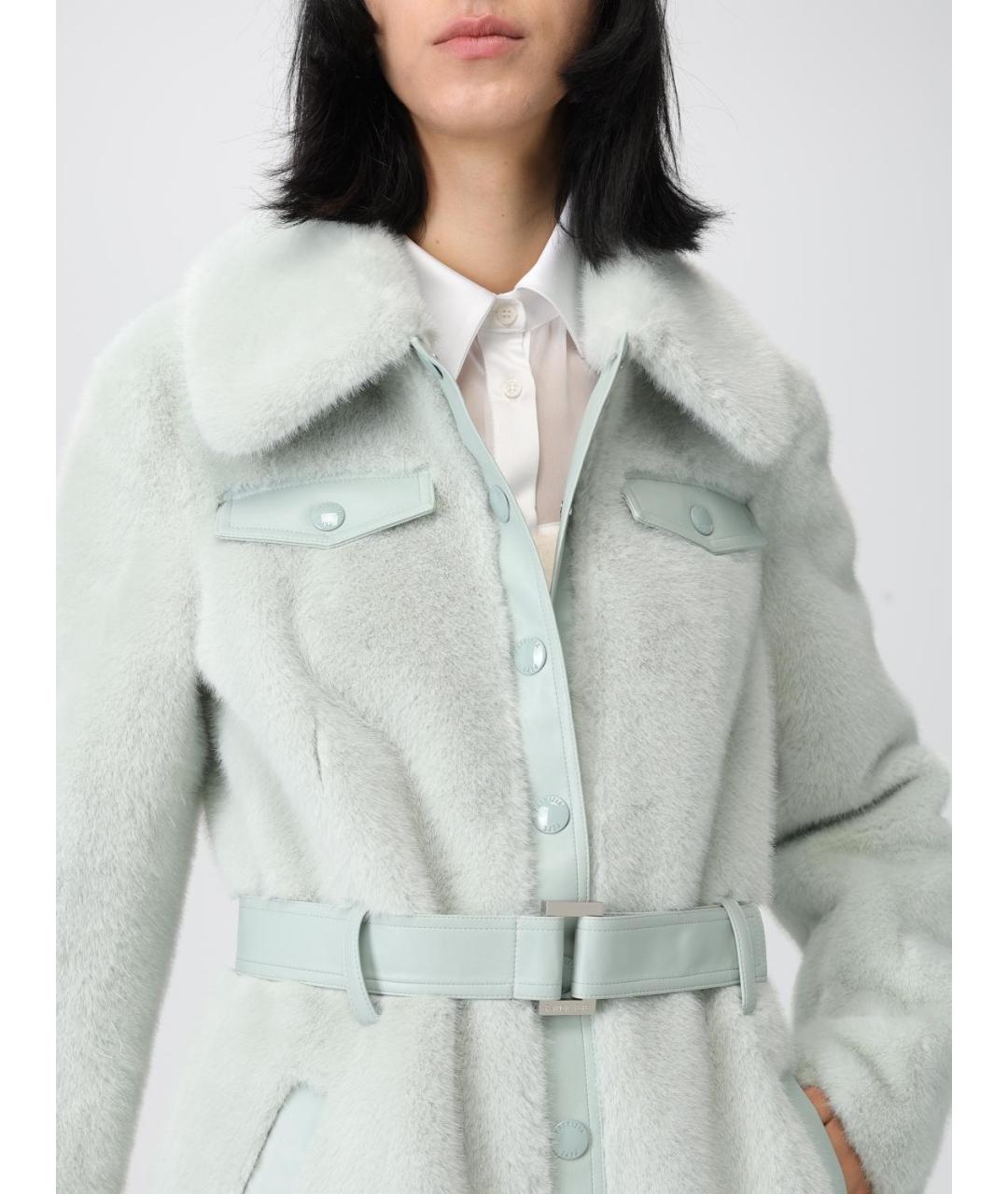 PATRIZIA PEPE Зеленые полиэстеровое пальто, фото 2