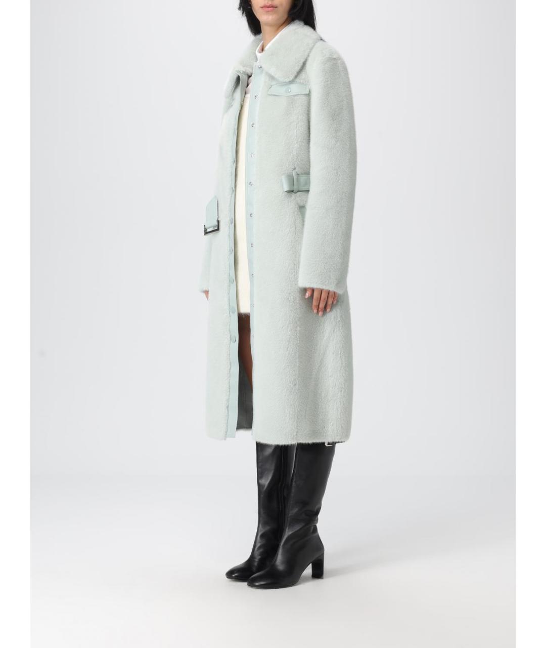 PATRIZIA PEPE Зеленые полиэстеровое пальто, фото 4