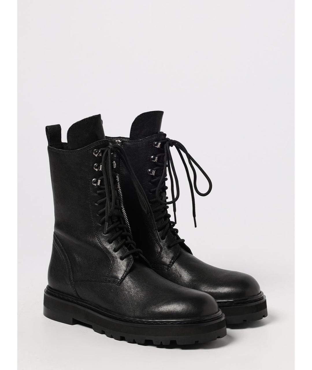 PATRIZIA PEPE Черные кожаные ботинки, фото 2