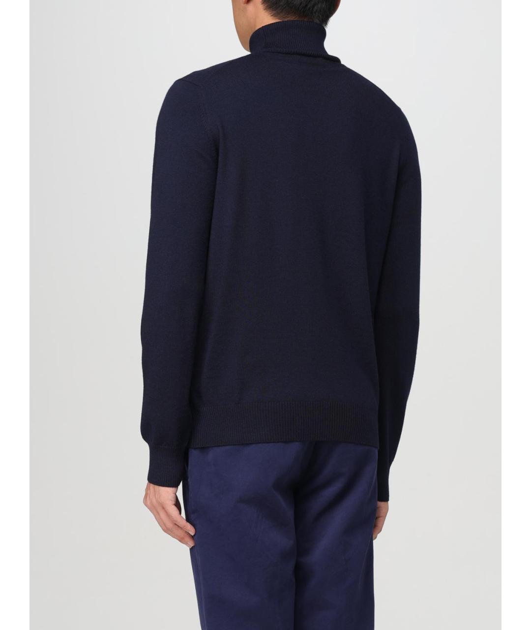 FAY Синяя шерстяная водолазка, фото 2