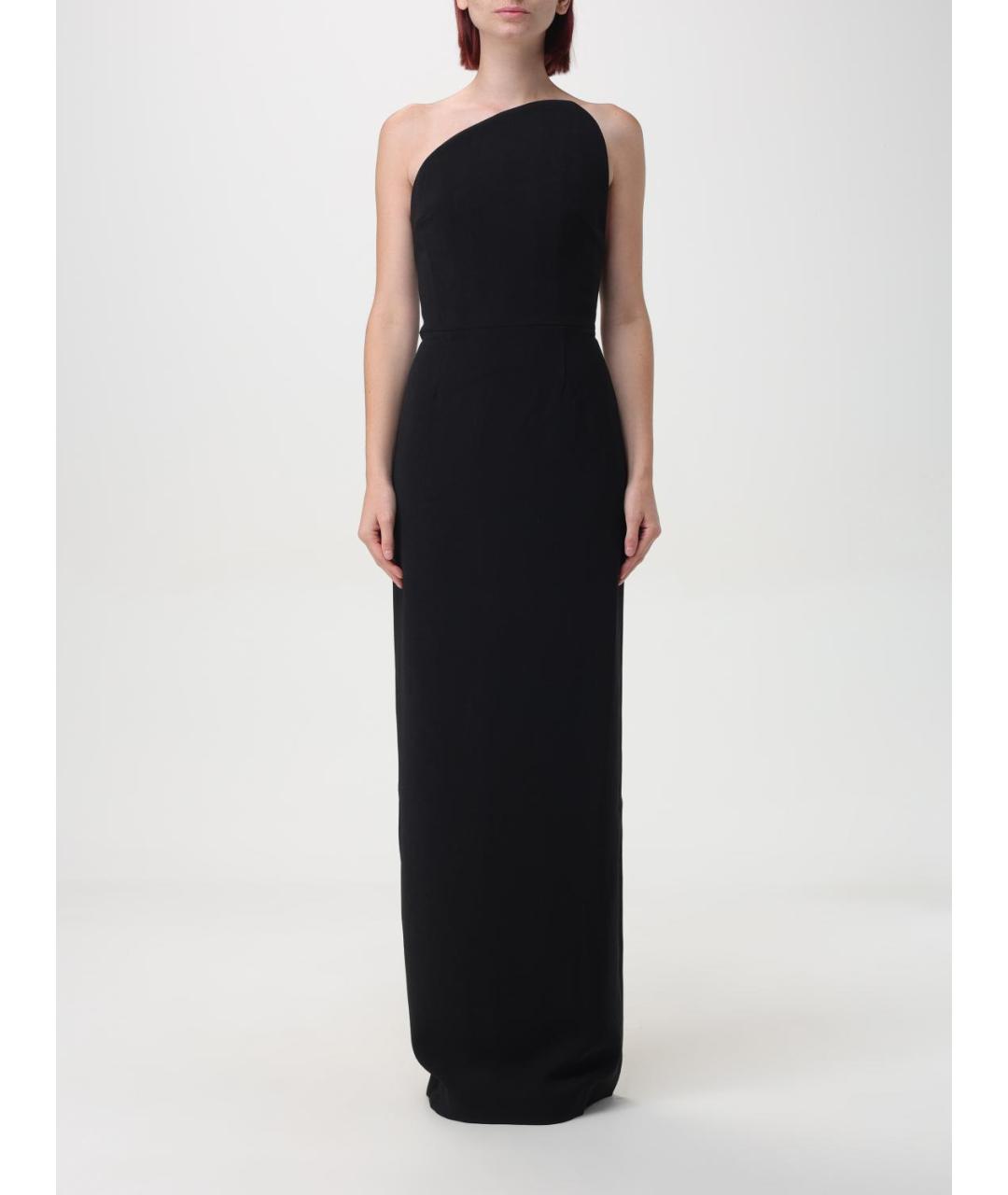 SOLACE LONDON Черное полиэстеровое вечернее платье, фото 5